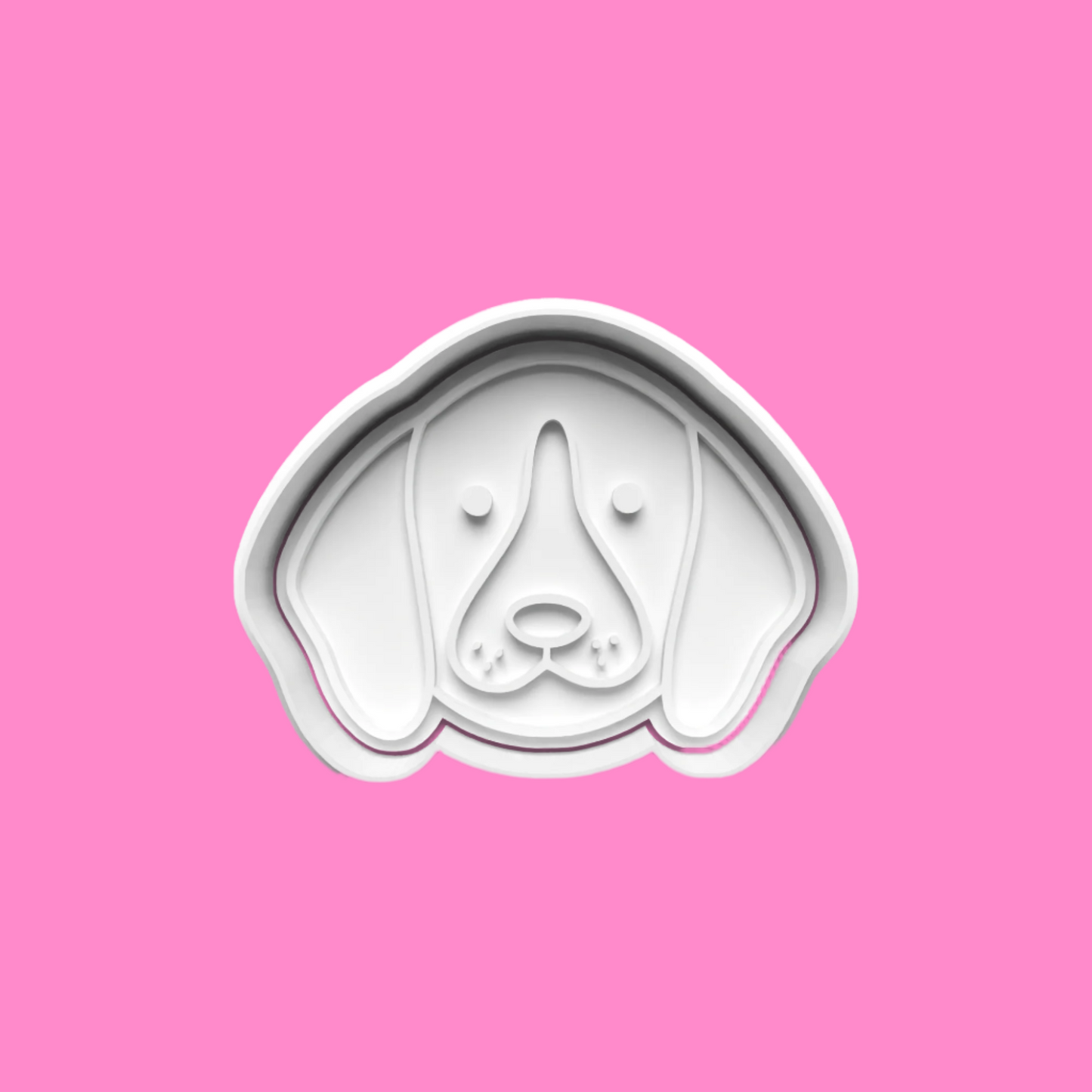 Dog Face complete Cookie Cutters and Embosser Set. Handmade gift item..