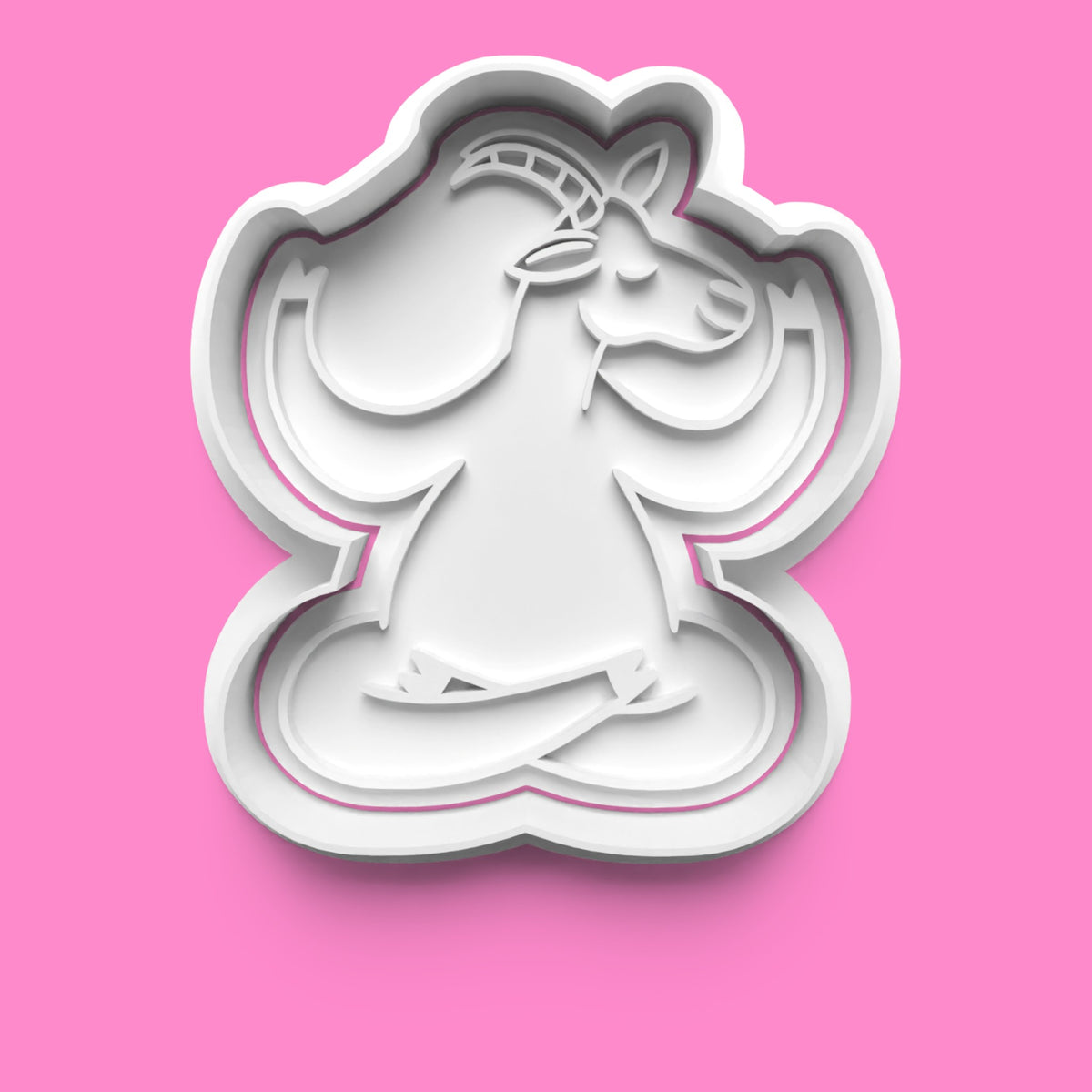 Goats Doing Yoga Cookie Cutters & Stamps | Funny Animal Baking Set | PLA