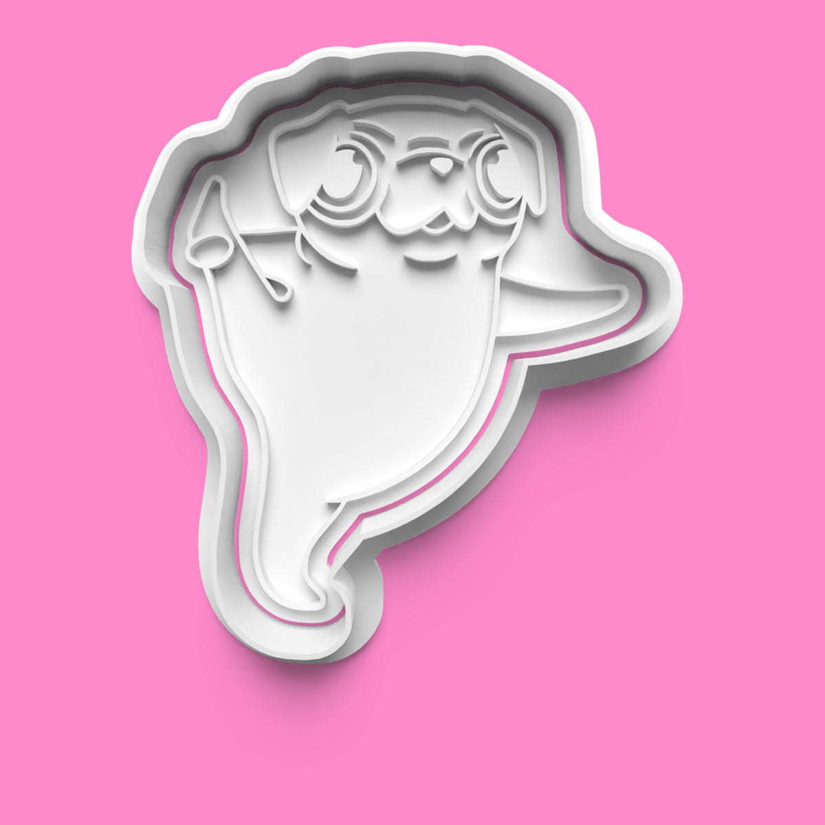 Pugs Doing Yoga Cookie Cutters & Stamps | Funny Animal Baking Set | PLA