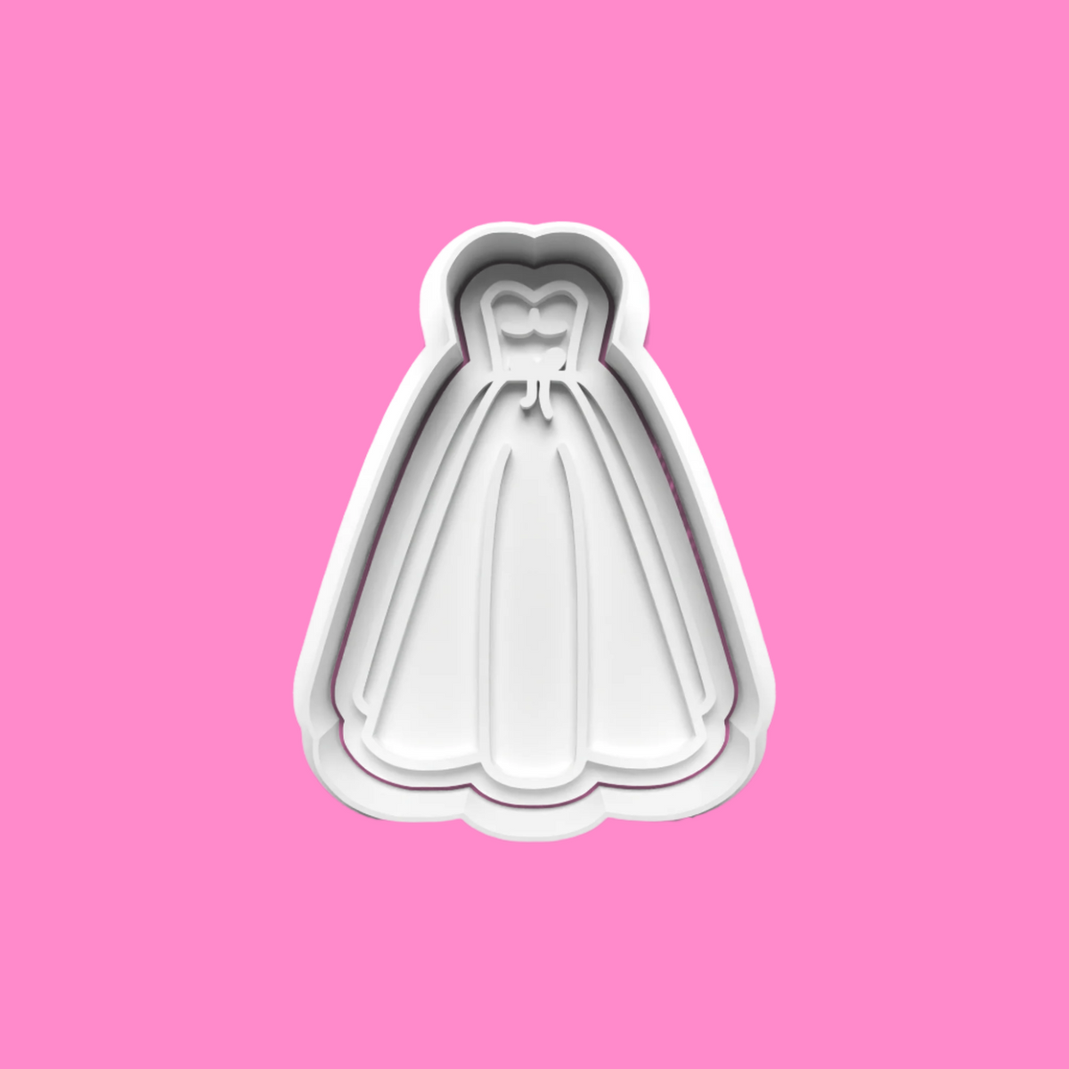 Wedding Day Engagement Cookie Cutter and Embosser Stamp Set in 7cm or 10cm sizes..