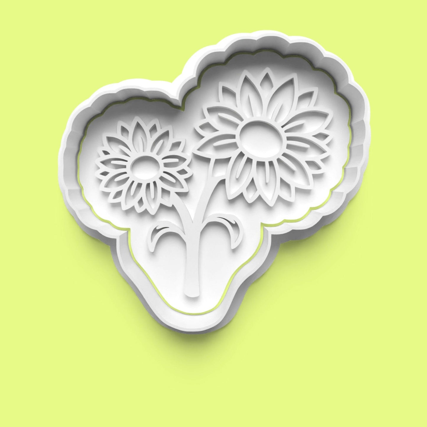 Spring Flower-Themed Embosser and Cookie Cutter Set –15-Piece FlowerBaking Tools.
