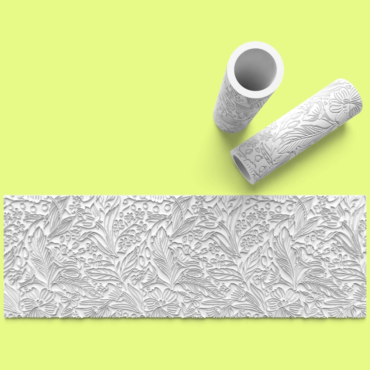Flower Pattern Design Textured Roller for Fondant Polymer Clay Etc Debosser.