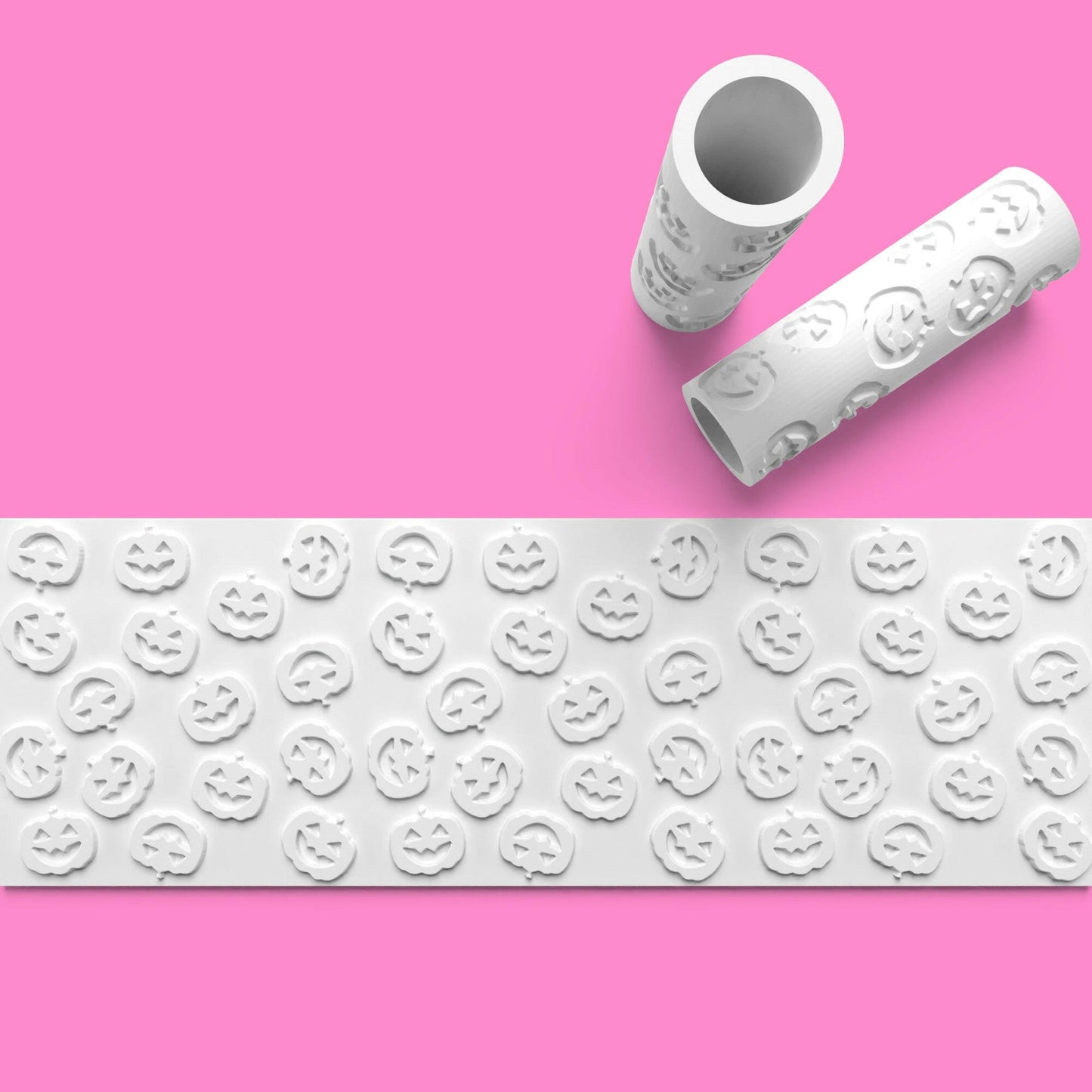 Halloween Pumpkin Head Textured Roller for Fondant Polymer Clay.