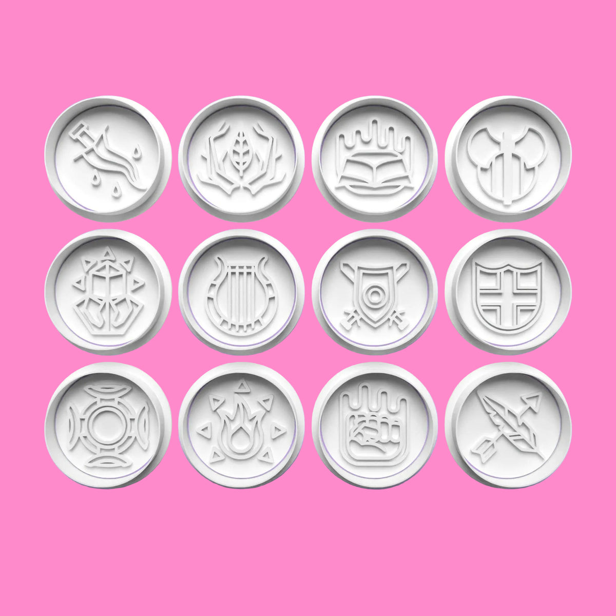 Dungeons & Dragons Classes Cookie Cutter Set – 12-Piece RPG Baking Tools.
