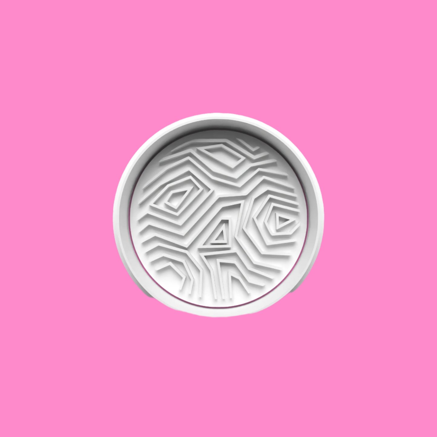 Circle Patterned Textured Cookie Cutter – Intricate Design Baking Tool.