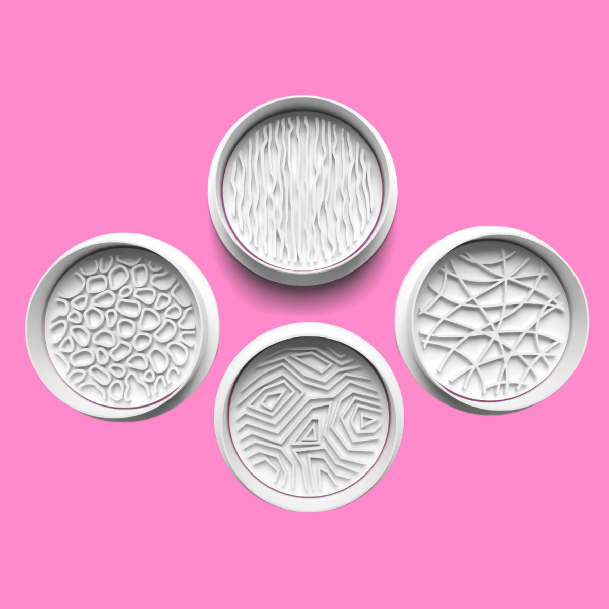 Circle Patterned Textured Cookie Cutter – Intricate Design Baking Tool.