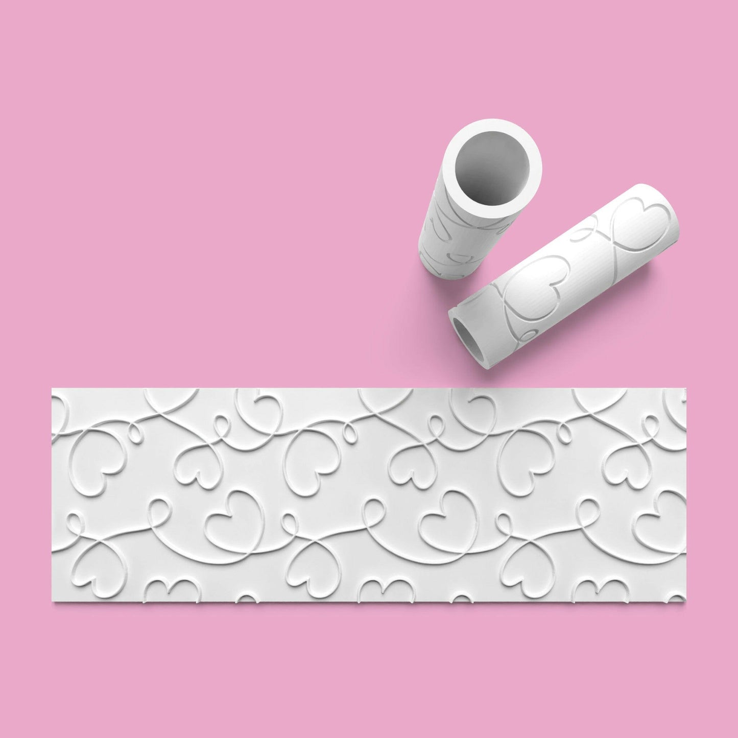 Love Scroll Textured Roller for Fondant Polymer Clay.