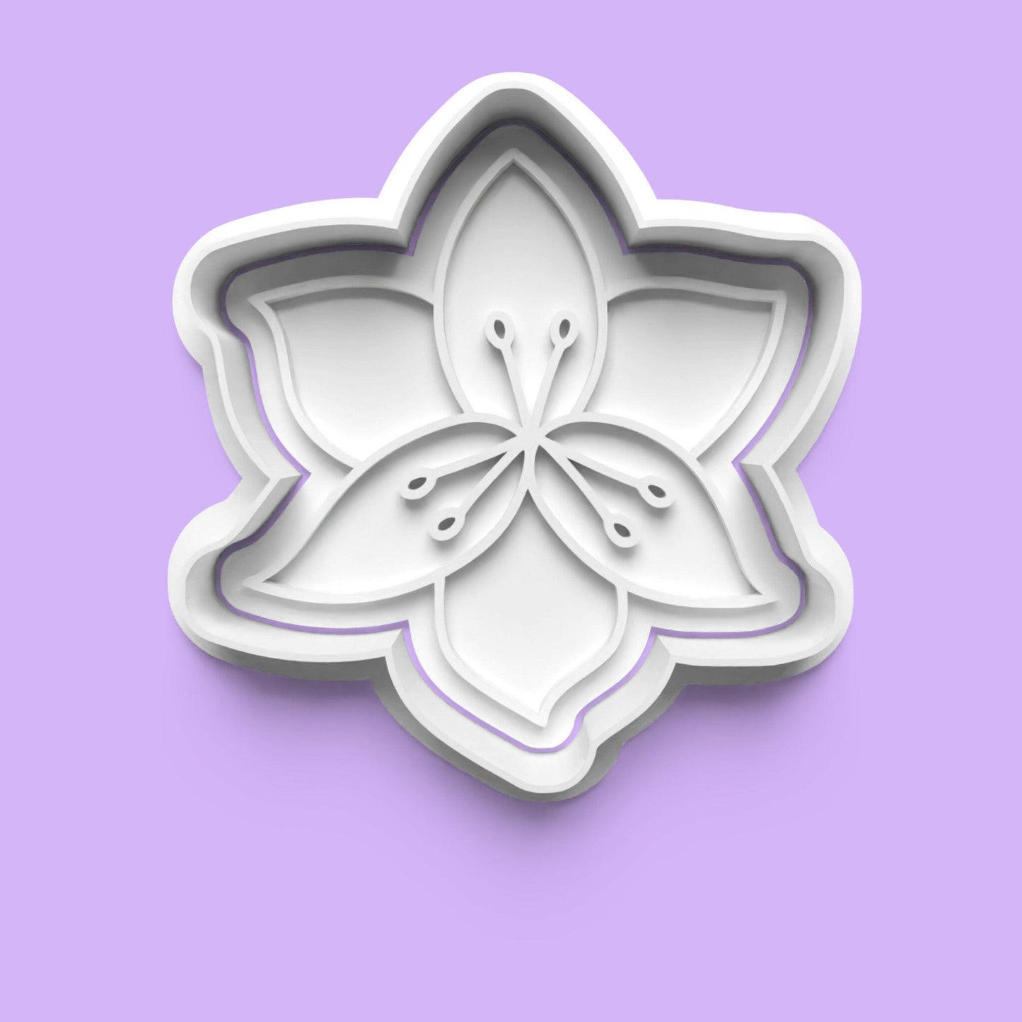 Floral Cookie Cutter Set (4 pcs) | Lily, Iris, Daffodil & Tulip | PLA Baking Tools.