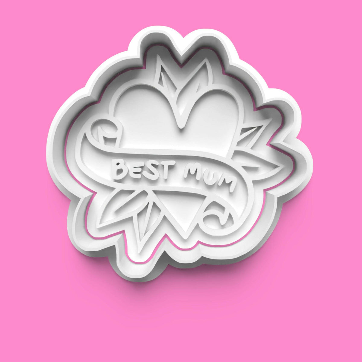 Mother's Day "Love You Mum" Cookie Cutter Set – 10-Piece Heartfelt Baking Tools.