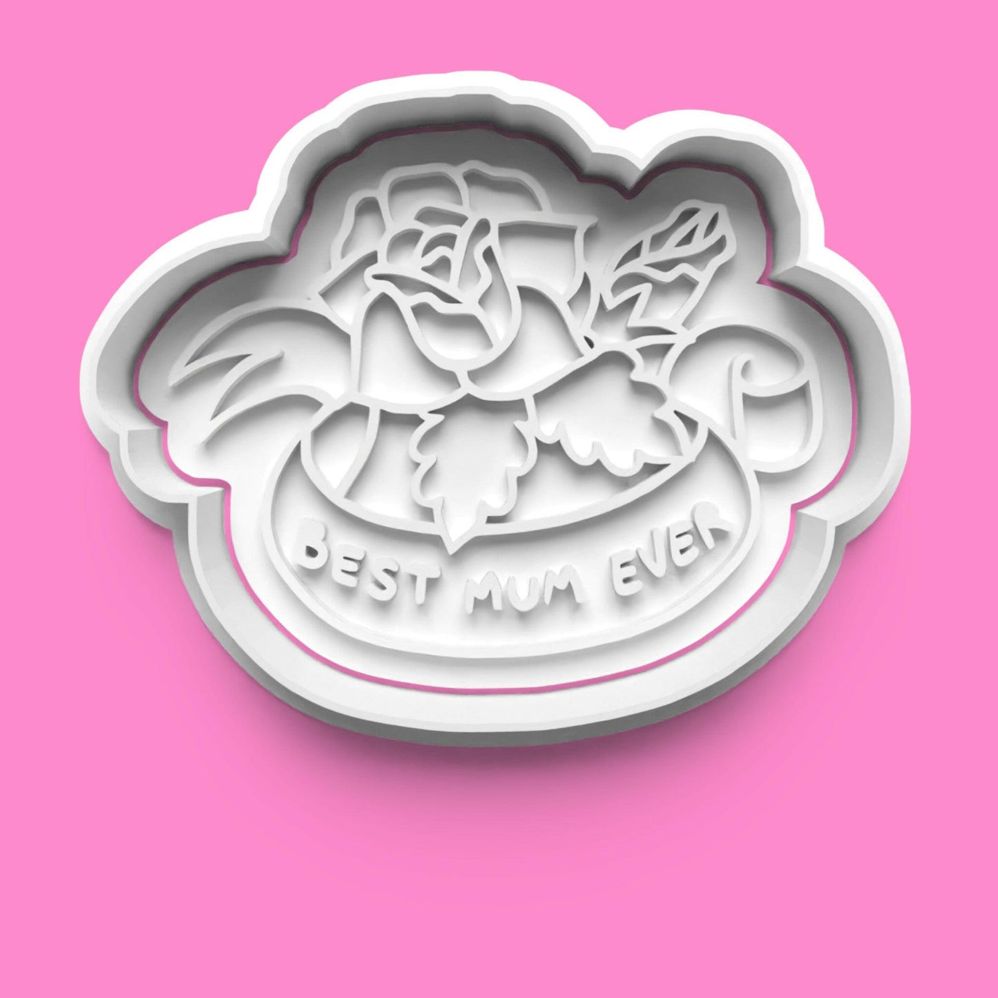 Mother's Day "Love You Mum" Cookie Cutter Set – 10-Piece Heartfelt Baking Tools.