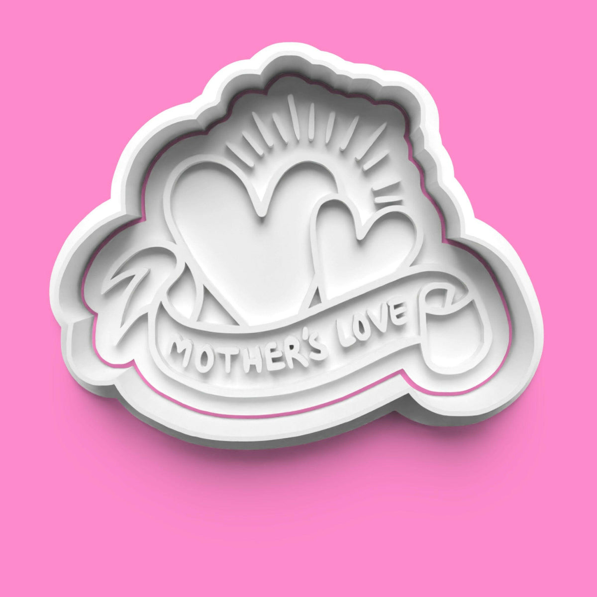 Mother's Day "Love You Mum" Cookie Cutter Set – 10-Piece Heartfelt Baking Tools.