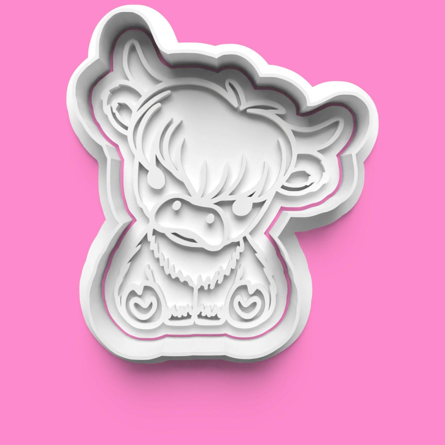 Highland Cow Cookie Cutter Set (4 pcs) | Scottish-Themed Baking | PLA.