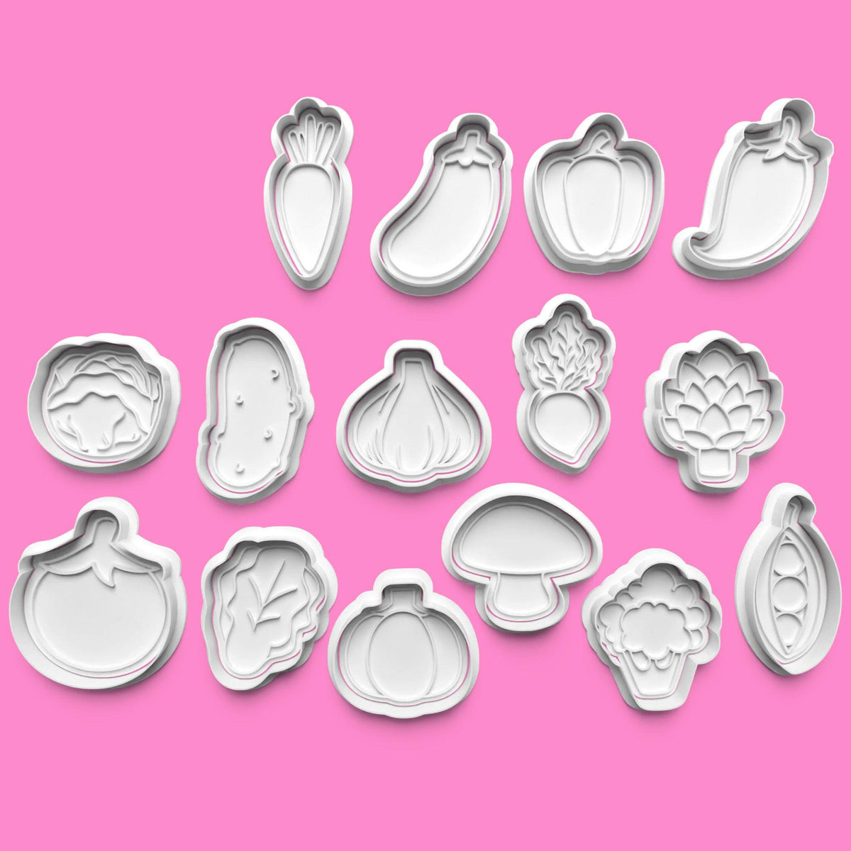 Vegetable Cookie Cutter Set (15 pcs) | Healthy-Themed Baking | PLA.