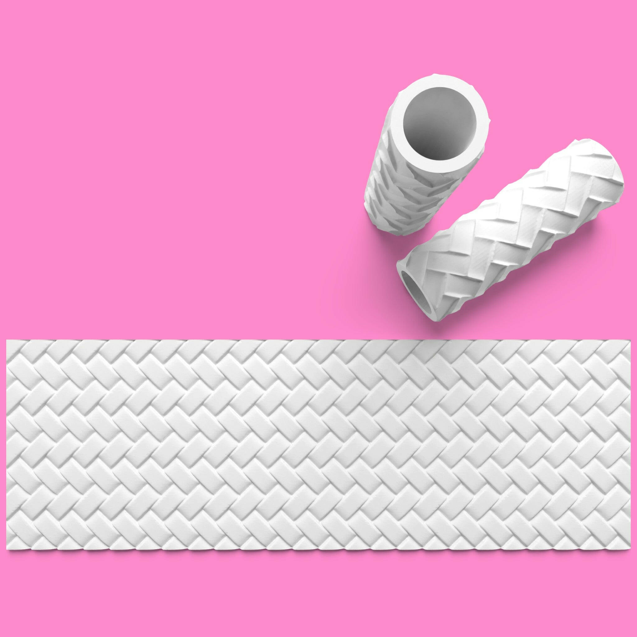 Fabric Pattern 1 Textured Roller for Fondant Polymer Clay.