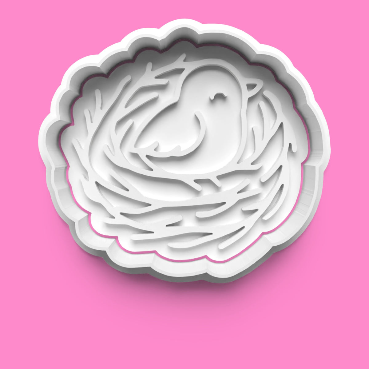 Birds & Nest Cookie Cutters & Embosser Stamps | Nature Baking Set | PLA