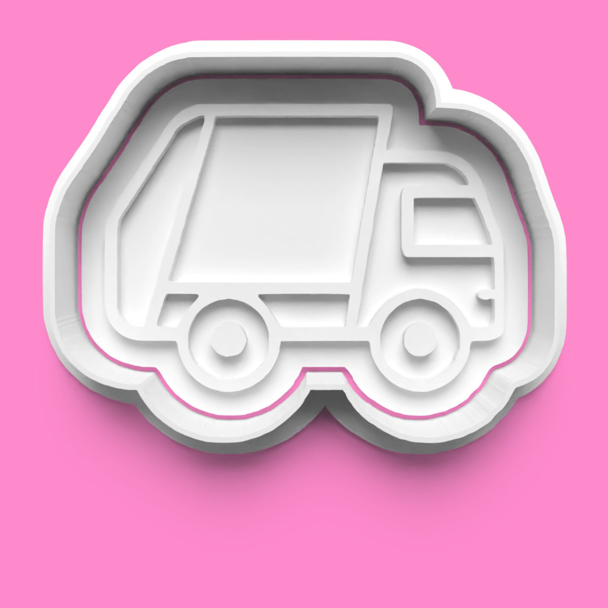Trash Truck and Can Cookie Cutter & Embosser Set | Fun Waste Disposal Theme | PLA