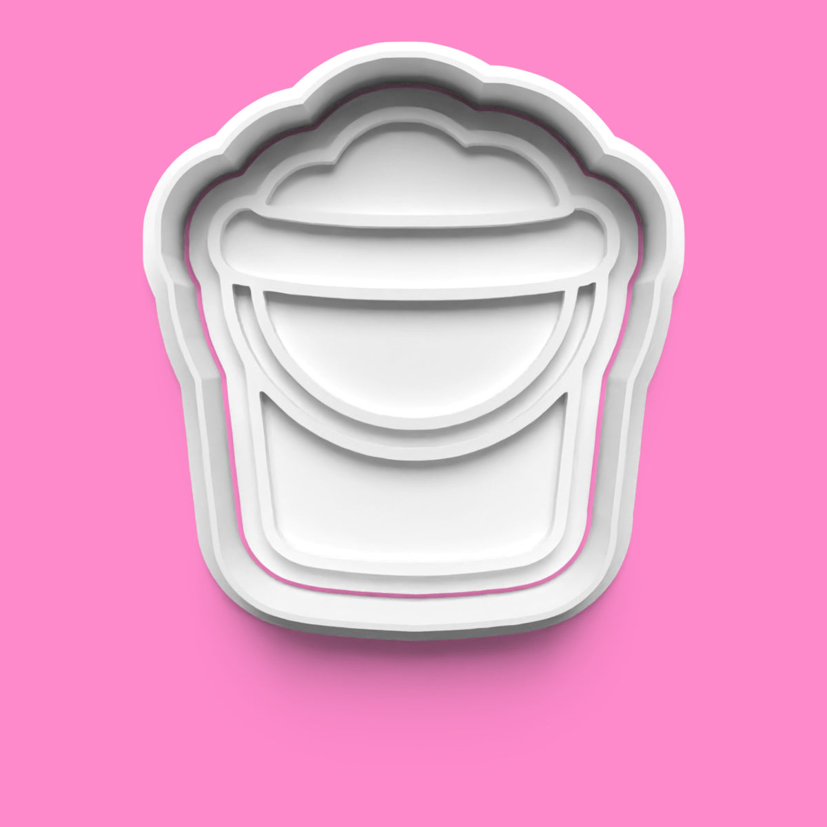 Beach Bucket & Spade Cookie Cutter & Embosser | Summer Baking | PLA