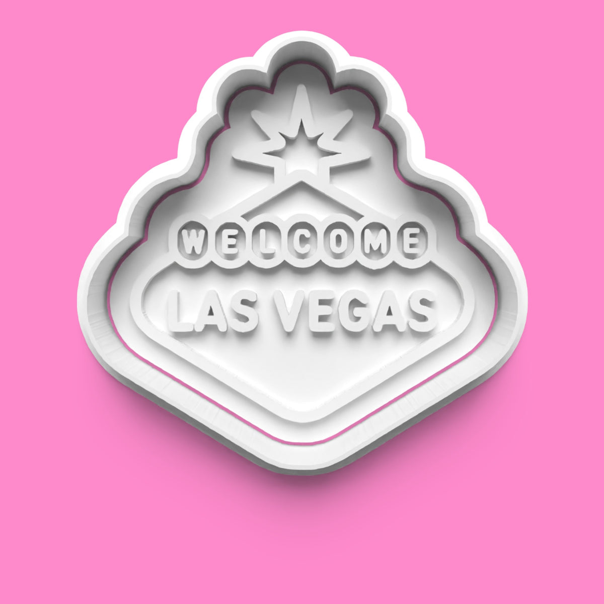 Las Vegas Cookie Cutter & Embosser Stamp | City-Themed Baking | PLA