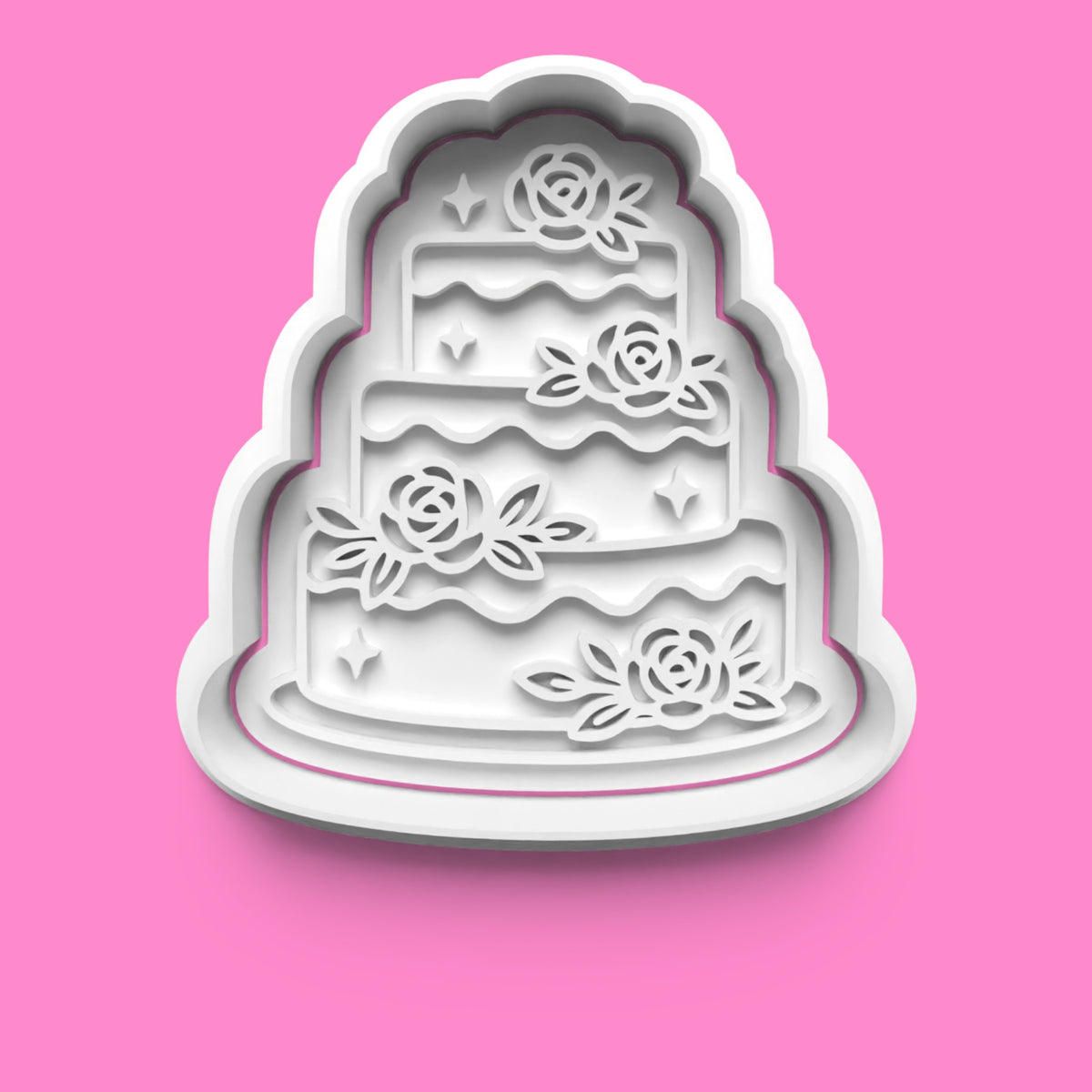 Wedding Day Cookie Cutter & Embosser Set – 4-Piece Romantic Baking Collection