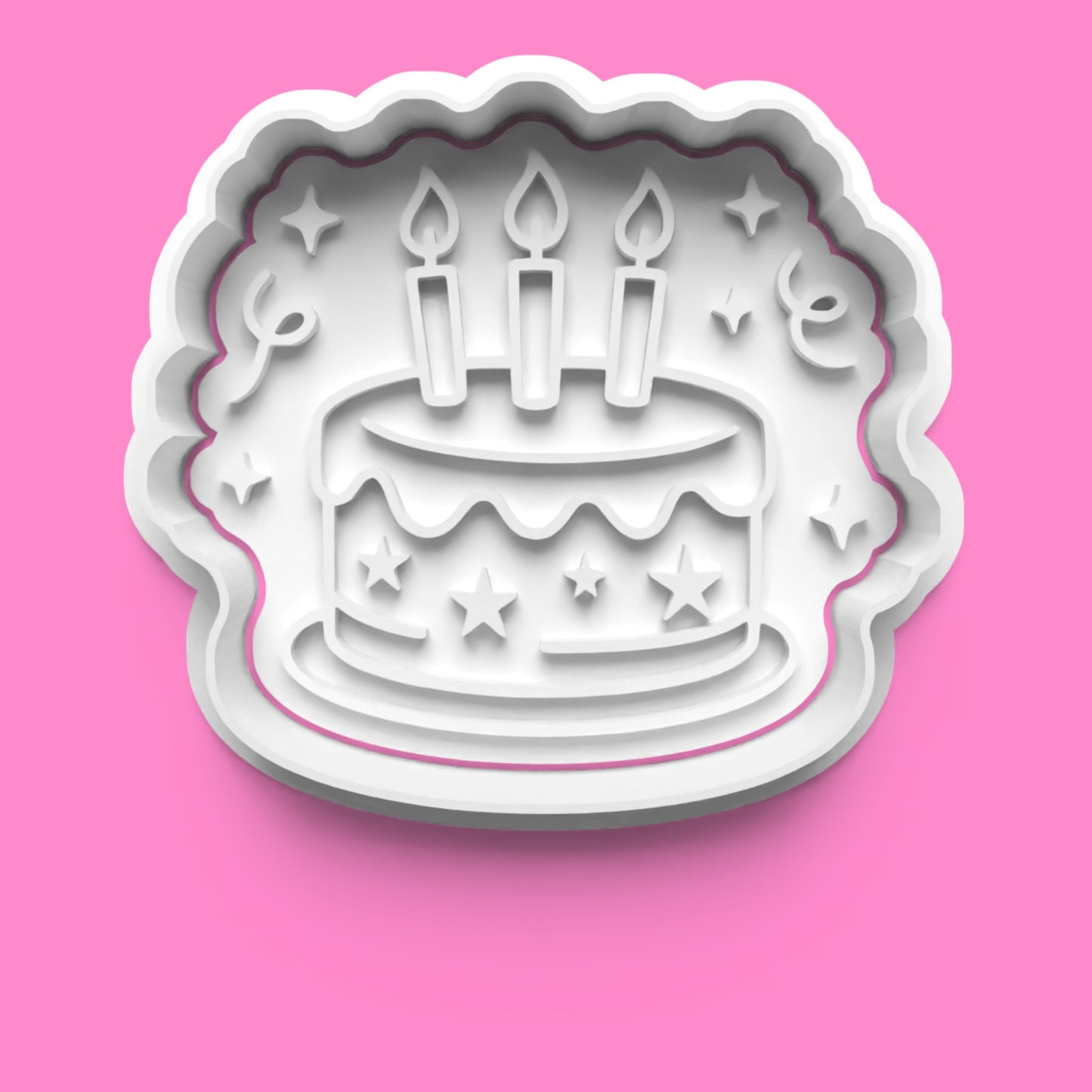 Birthday Cookie Cutter & Embosser Set – 4-Piece Celebration Baking Collection