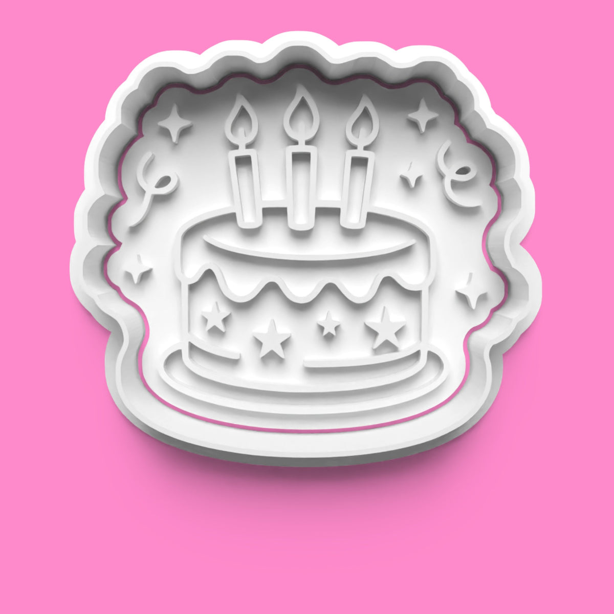 Birthday Cookie Cutter & Embosser Set – 4-Piece Celebration Baking Collection