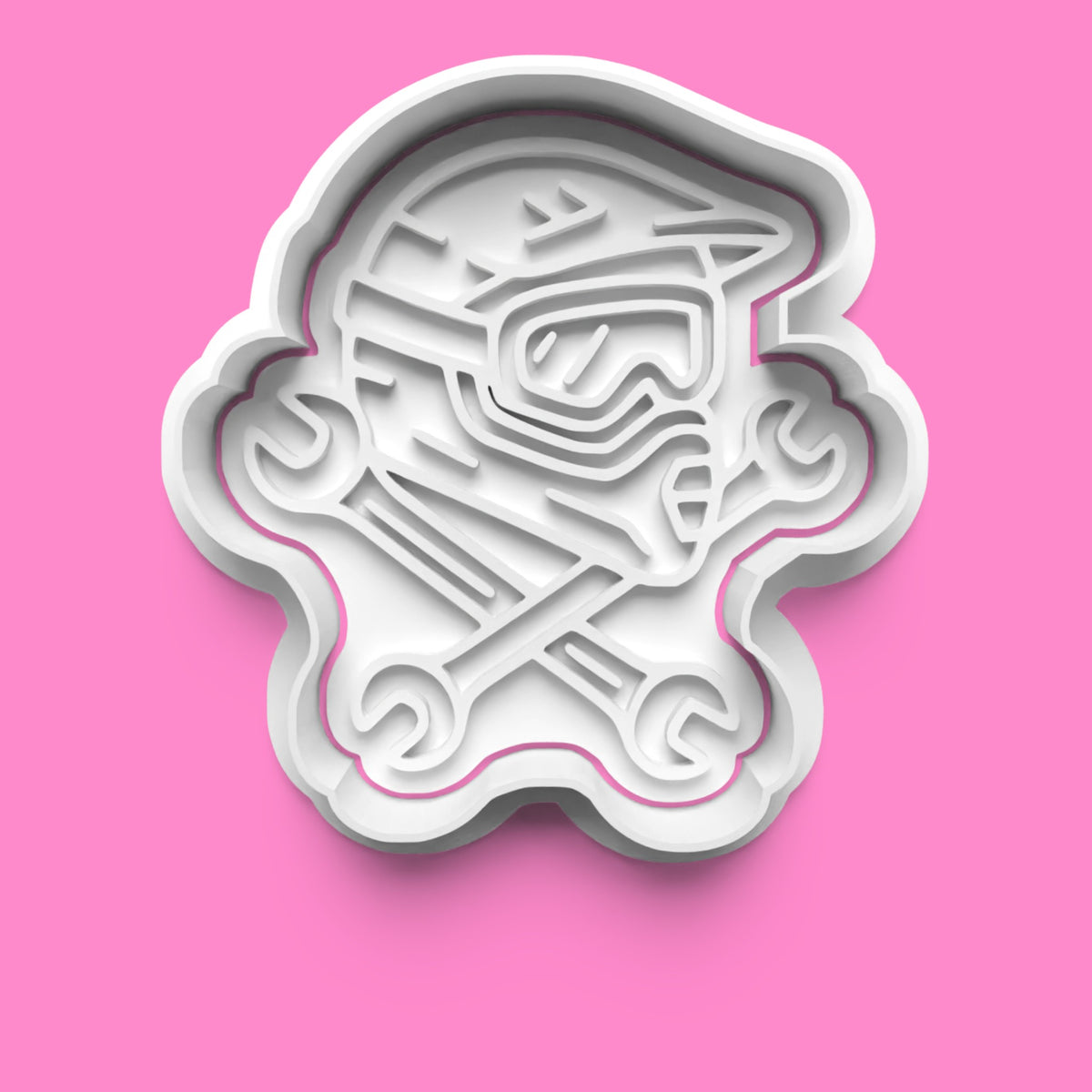 Motocross Cookie Cutter & Embosser Set – 4-Piece Dirt Bike Adventure Collection