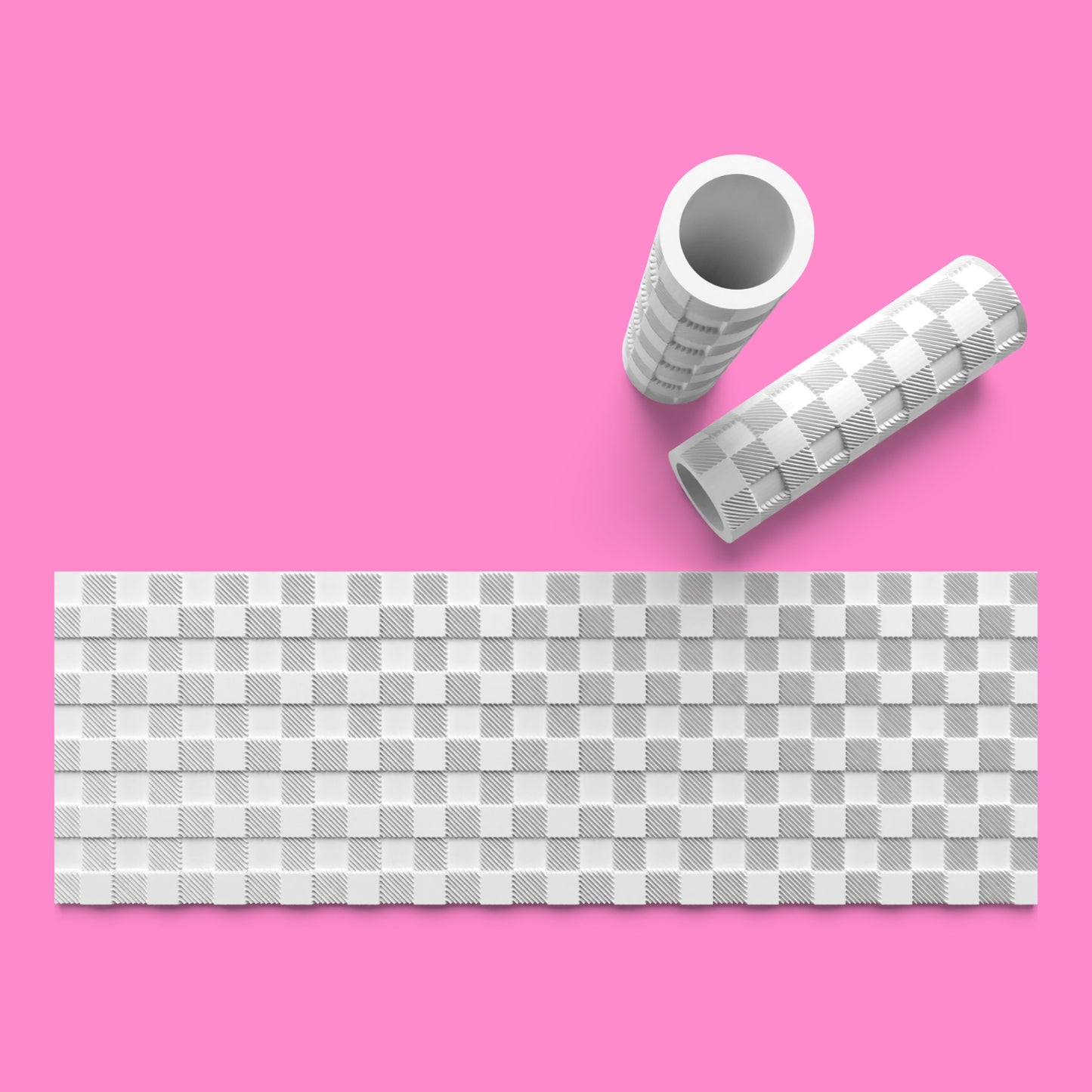 Square Chequer Plate Textured Roller – Emboss or Outboss Design for Fondant & Cookie Dough