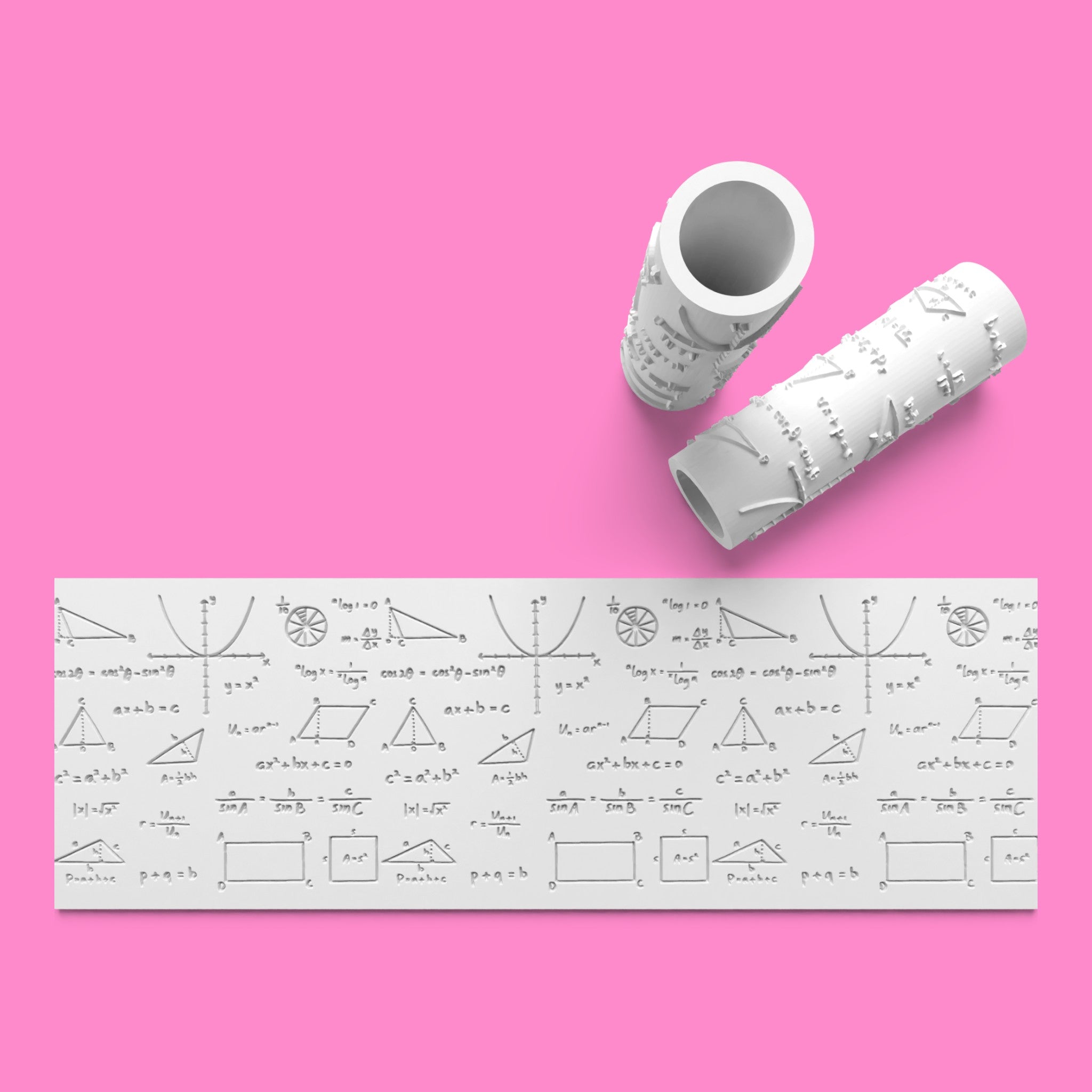 Math Design Emboss & Outboss Textured Rollers – STEM Baking Collection Set-4