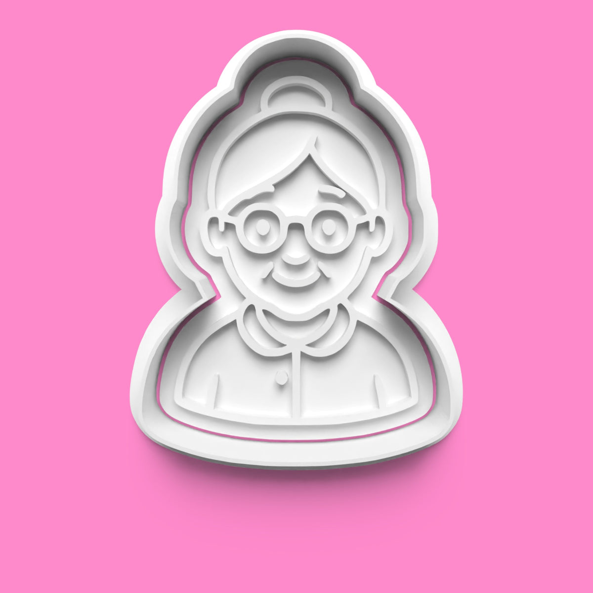 Grandparents Cookie Cutter & Embosser Stamp Set β Grandad, Grandma, Rocking Chair & Knitting