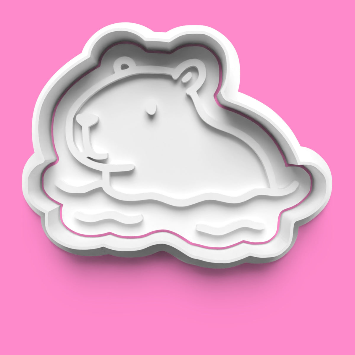 Capybara Cookie Cutter & Embosser Stamp Set – Adorably Chill Animal Collection