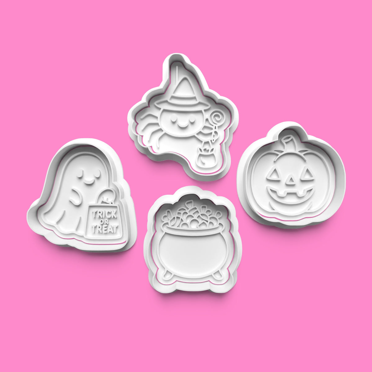 Trick or Treat – Cookie Cutter & Embosser Set (Set of 4 – Various Sizes Available)