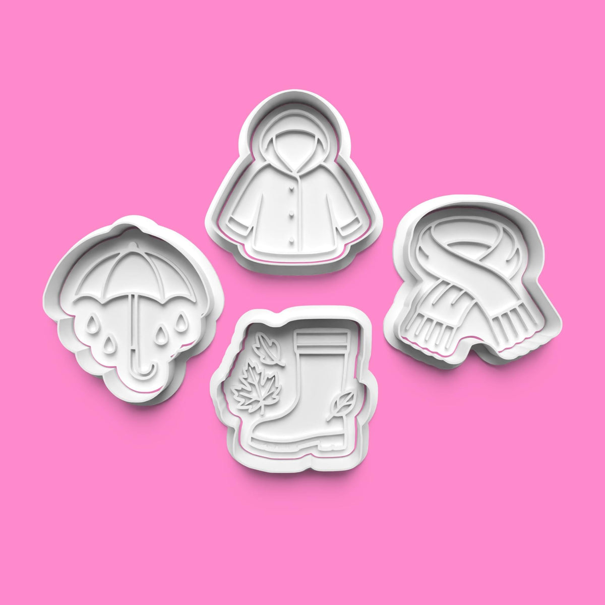 Snug as a Bug Cookie Cutter & Embosser Set – Cosy Autumn Vibes (4 Piece)