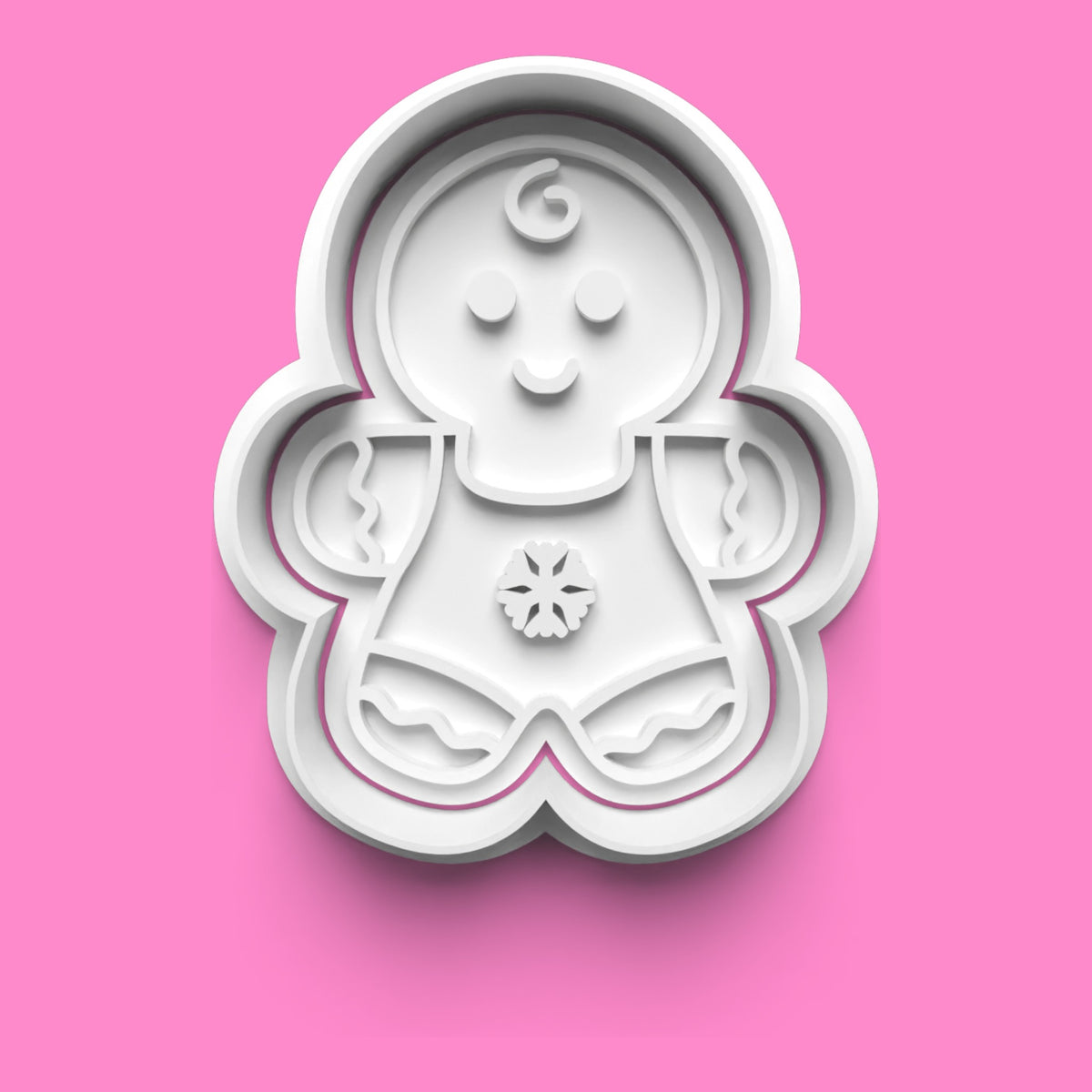 Gingerbread Family Cookie Cutter & Embosser Set – Cute Christmas Family
