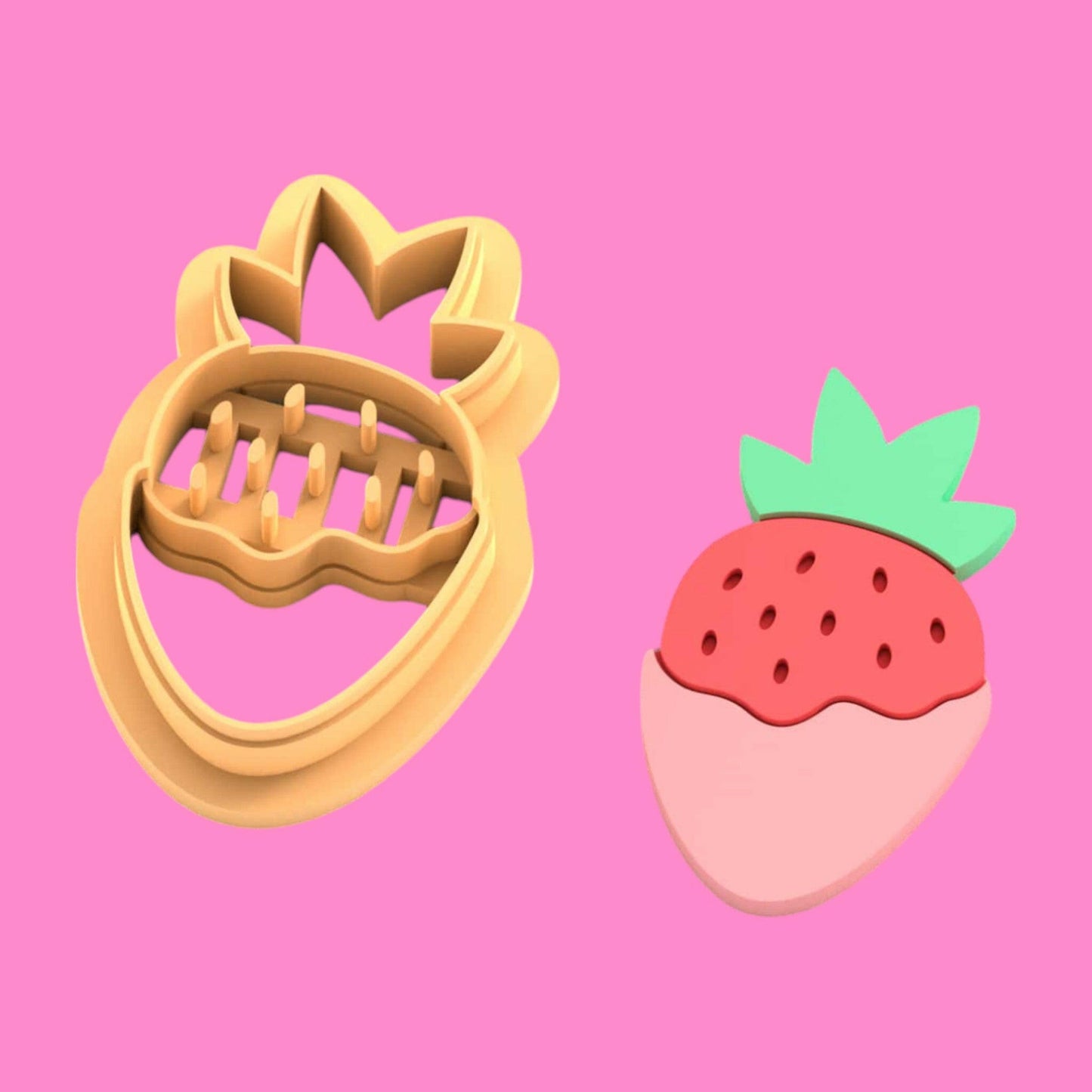 Strawberry Head Clay Cutter - Polymer clay Tools -Jewellery Tools-Earring Clay Cutters,Clay Earring Cutters,Most Unique Design. Cookie Cutter.