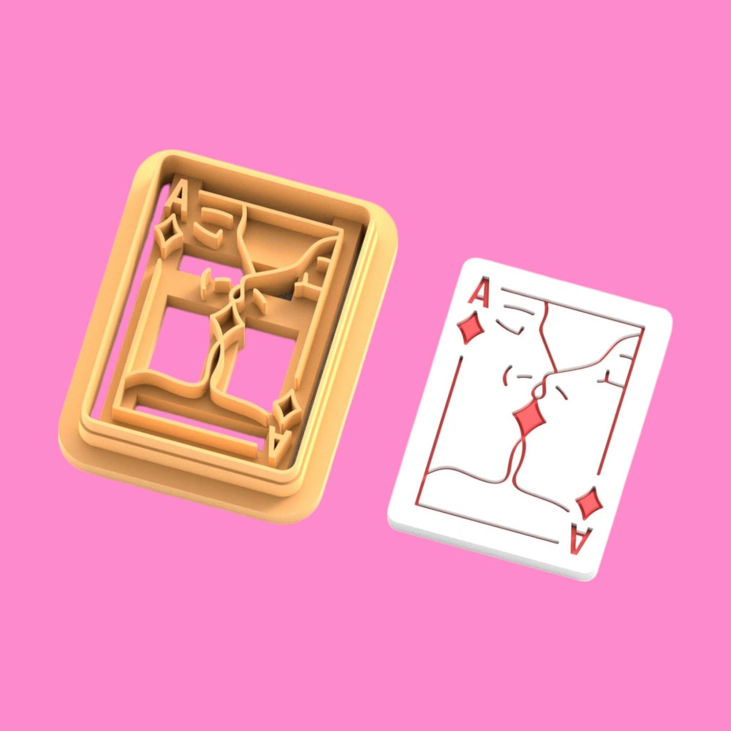 Playing Card Kissing Clay Cutter - Polymer clay Tools -Jewellery Tools-Earring Clay Cutters,Clay Earring Cutters,Most Unique Design. Cookie Cutter.
