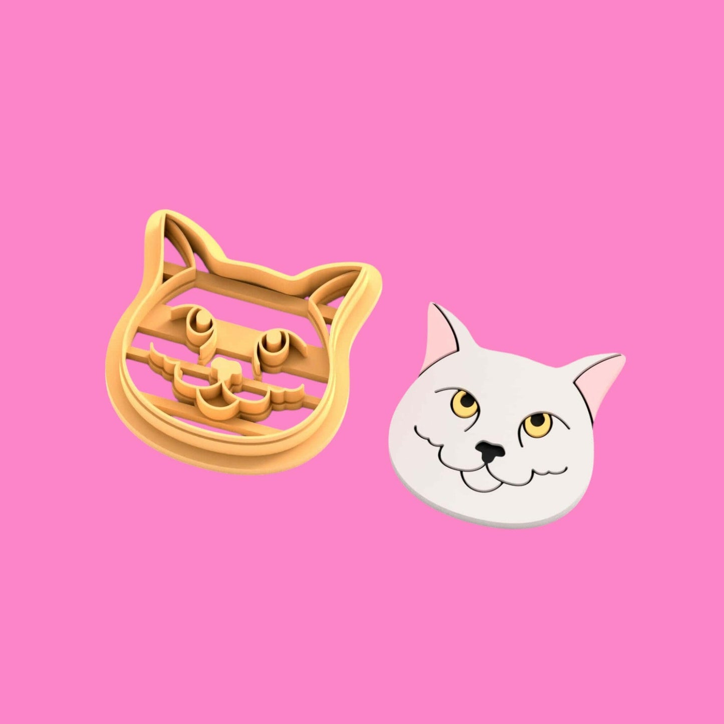 Siberian Cat Head Clay Cutter - Polymer clay Tools -Jewellery Tools-Earring Clay Cutters,Clay Earring Cutters,Most Unique Design. Cookie Cutter.