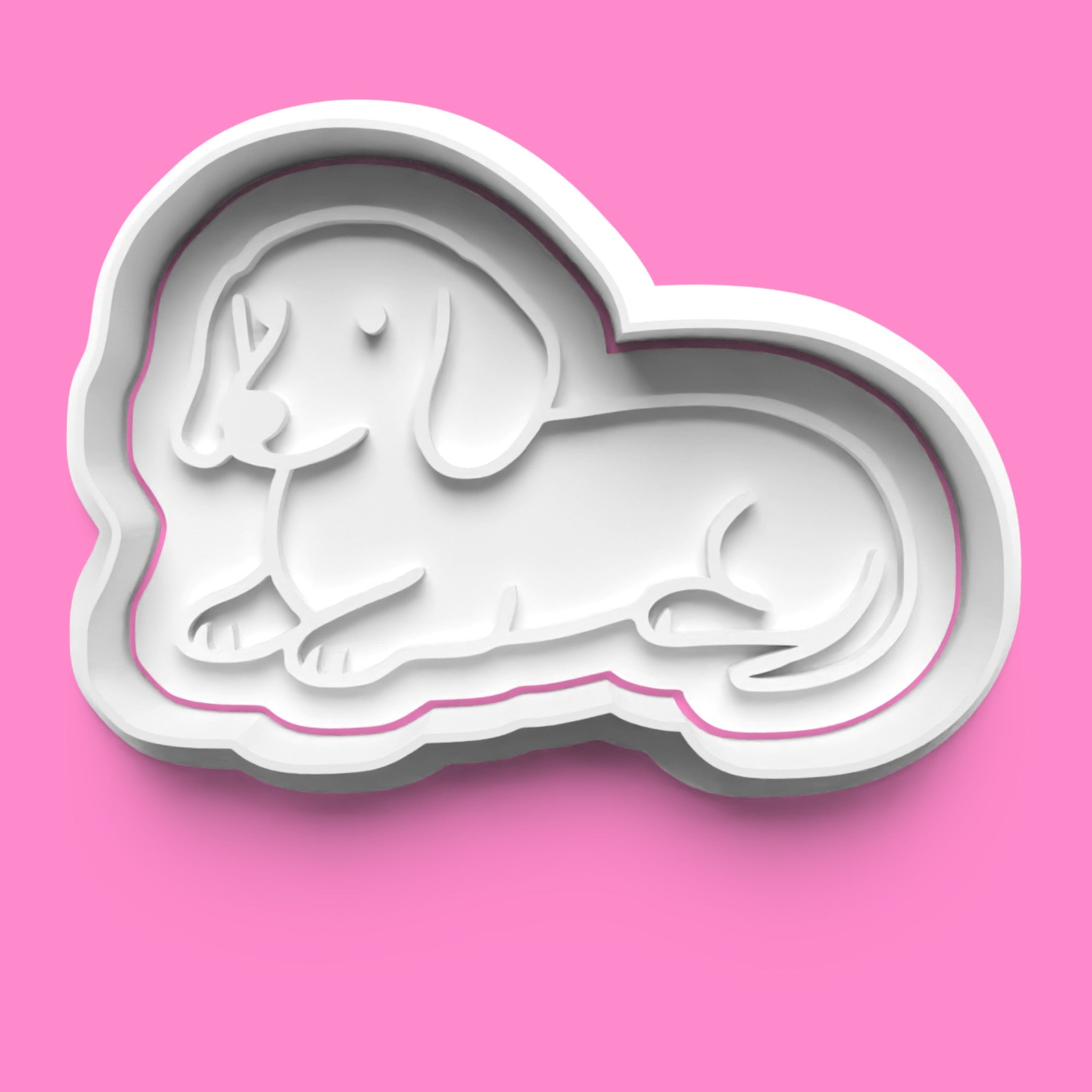 Dachshund Cookie Cutter Set - 4-Piece Dog, Bone & Heart Designs