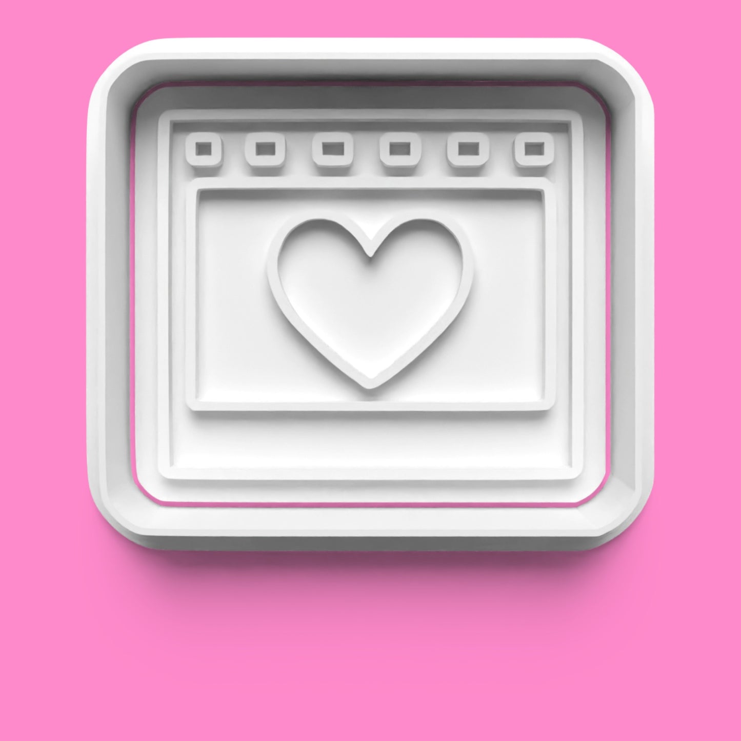 Romantic Baking Cookie Cutter Set - Bouquet, Cupcake, Scroll & Calendar 1050