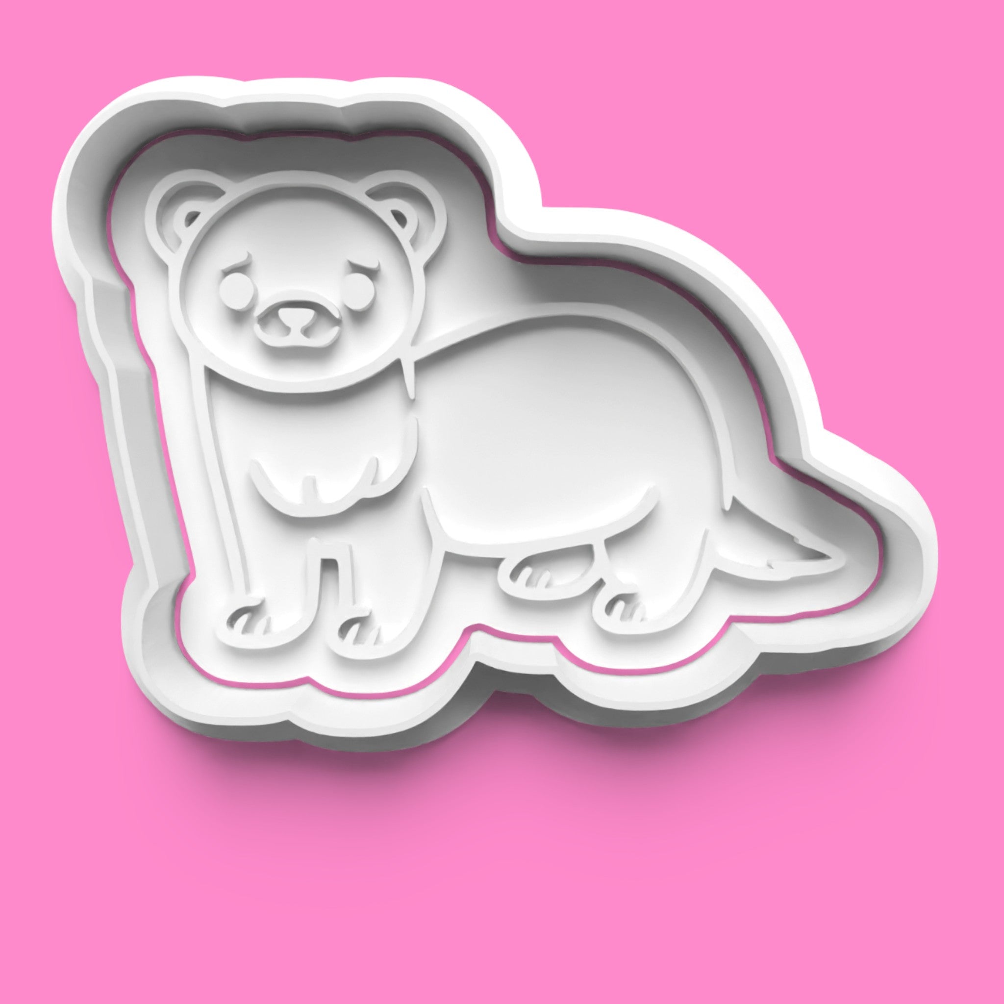Cute Ferret Cookie Cutter Set - Sleeping & Standing Weasel Designs - Multiple Sizes