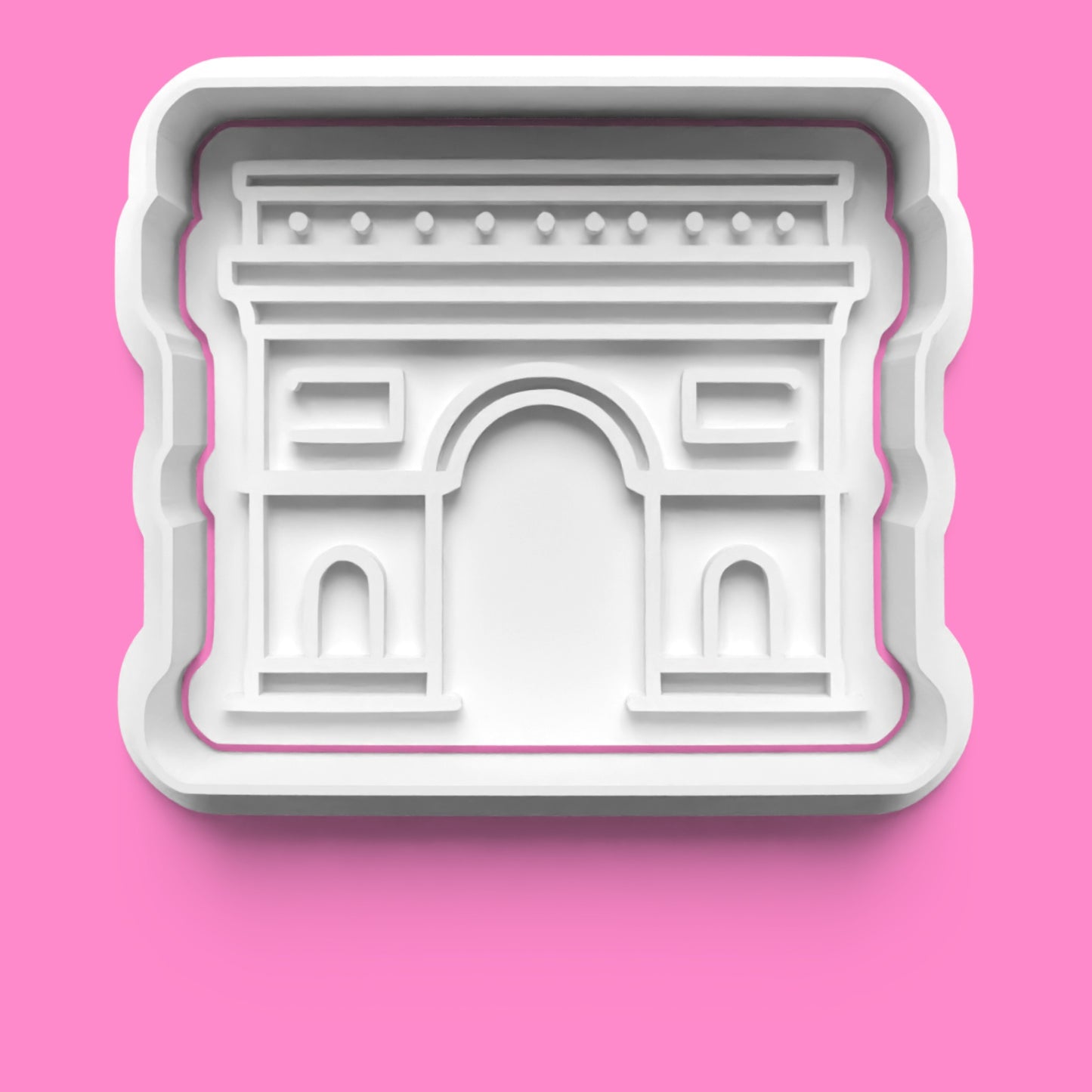 Paris City Cookie Cutter Set - 4 Piece French Theme: Eiffel Tower, Arc de Triomphe, Bicycle & Café