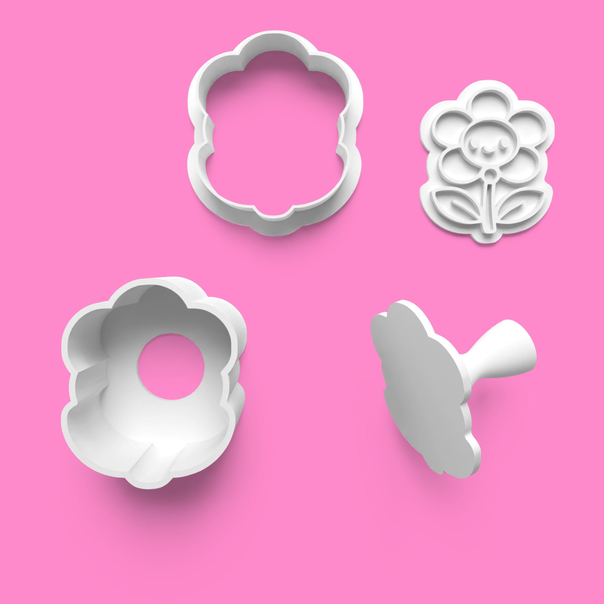 4-Piece Spring Animal Cake Pop Mold Set | Bunny, Chick, Flower & Butterfly
