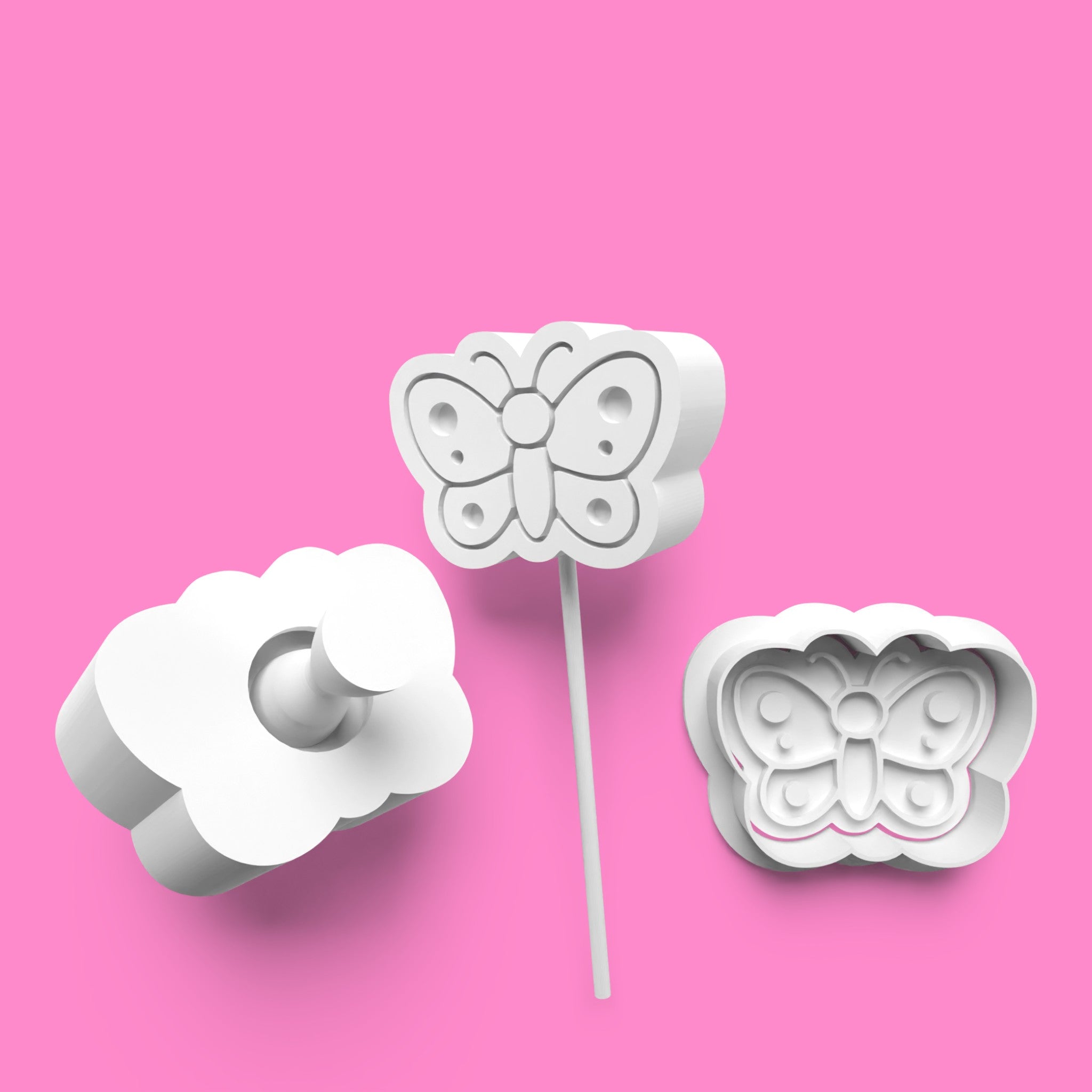 4-Piece Spring Animal Cake Pop Mold Set | Bunny, Chick, Flower & Butterfly