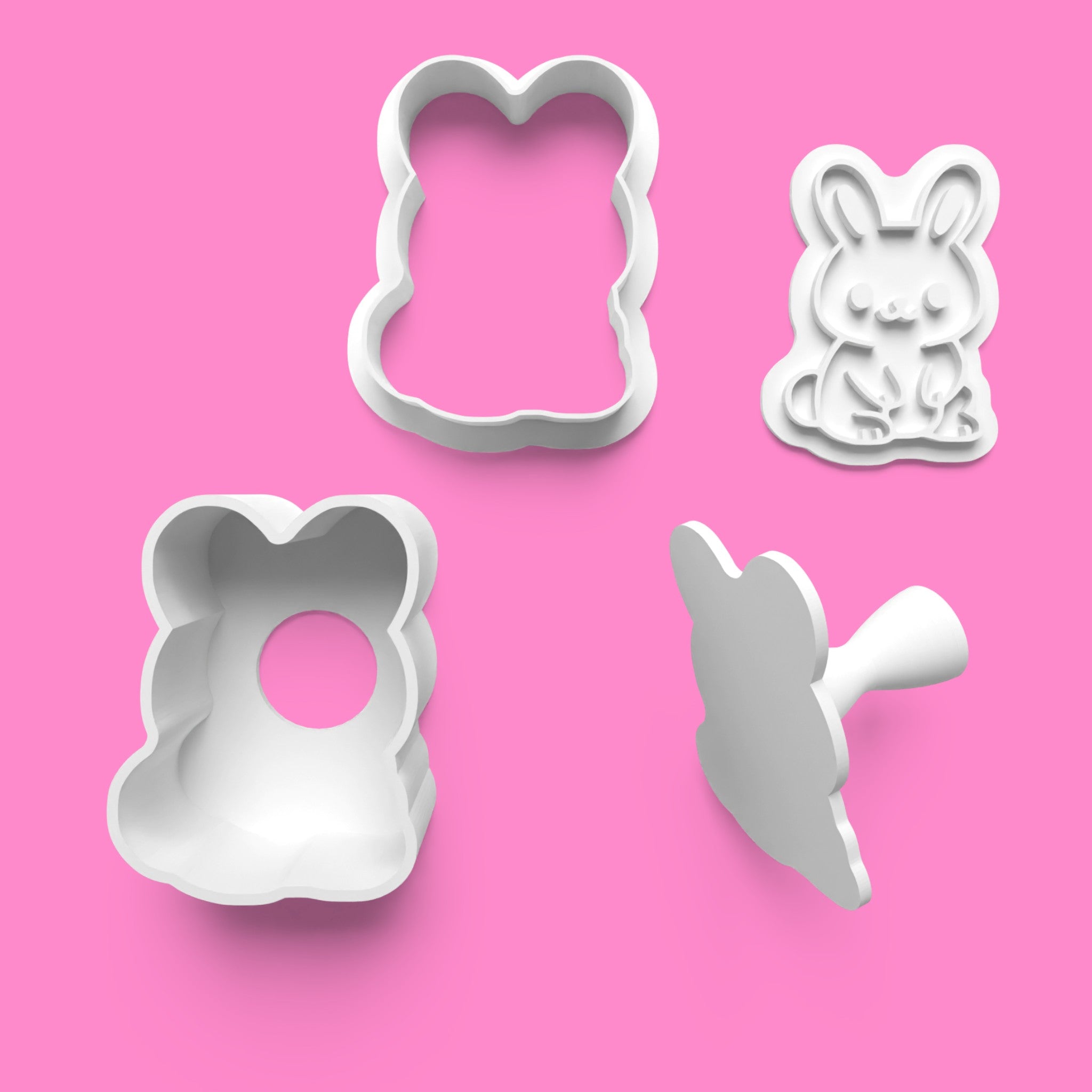 4-Piece Spring Animal Cake Pop Mold Set | Bunny, Chick, Flower & Butterfly