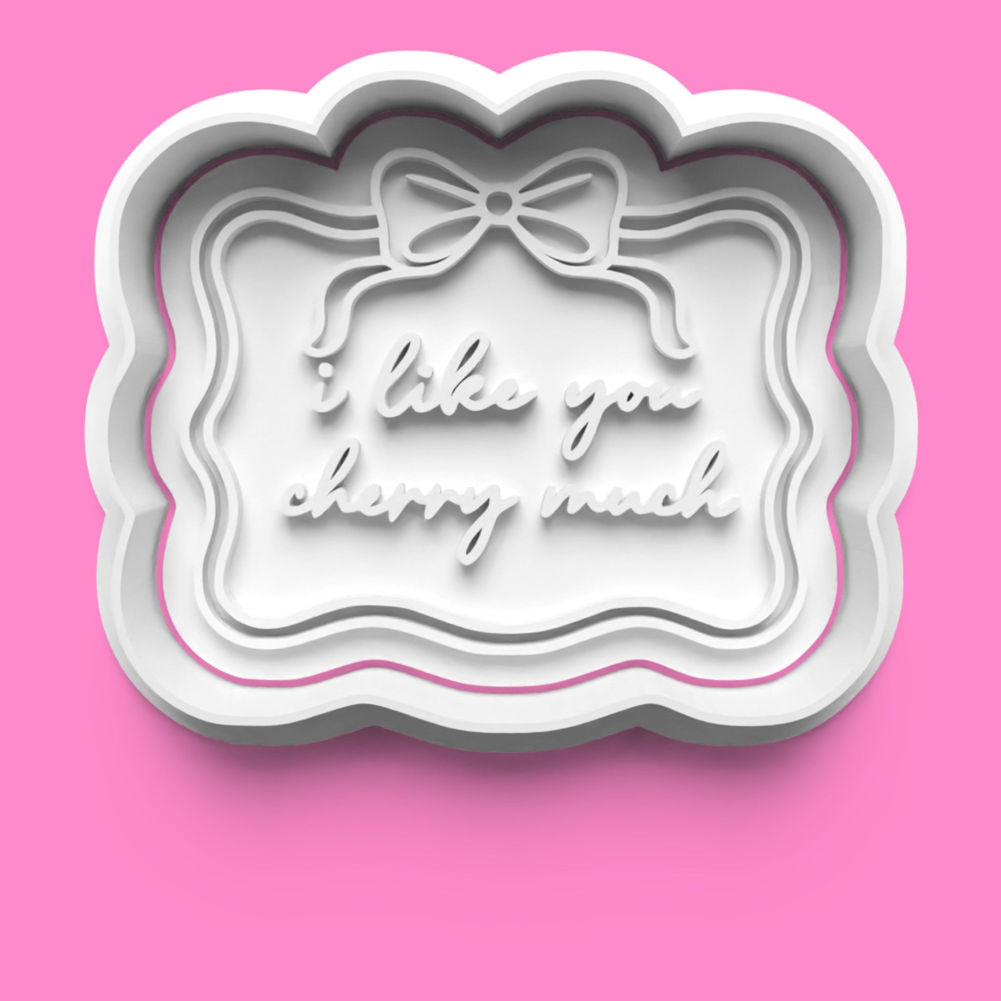 Cherry Pun Cookie Cutter Set - "Cherry on Top" & "Cherry Much" Bow Collection