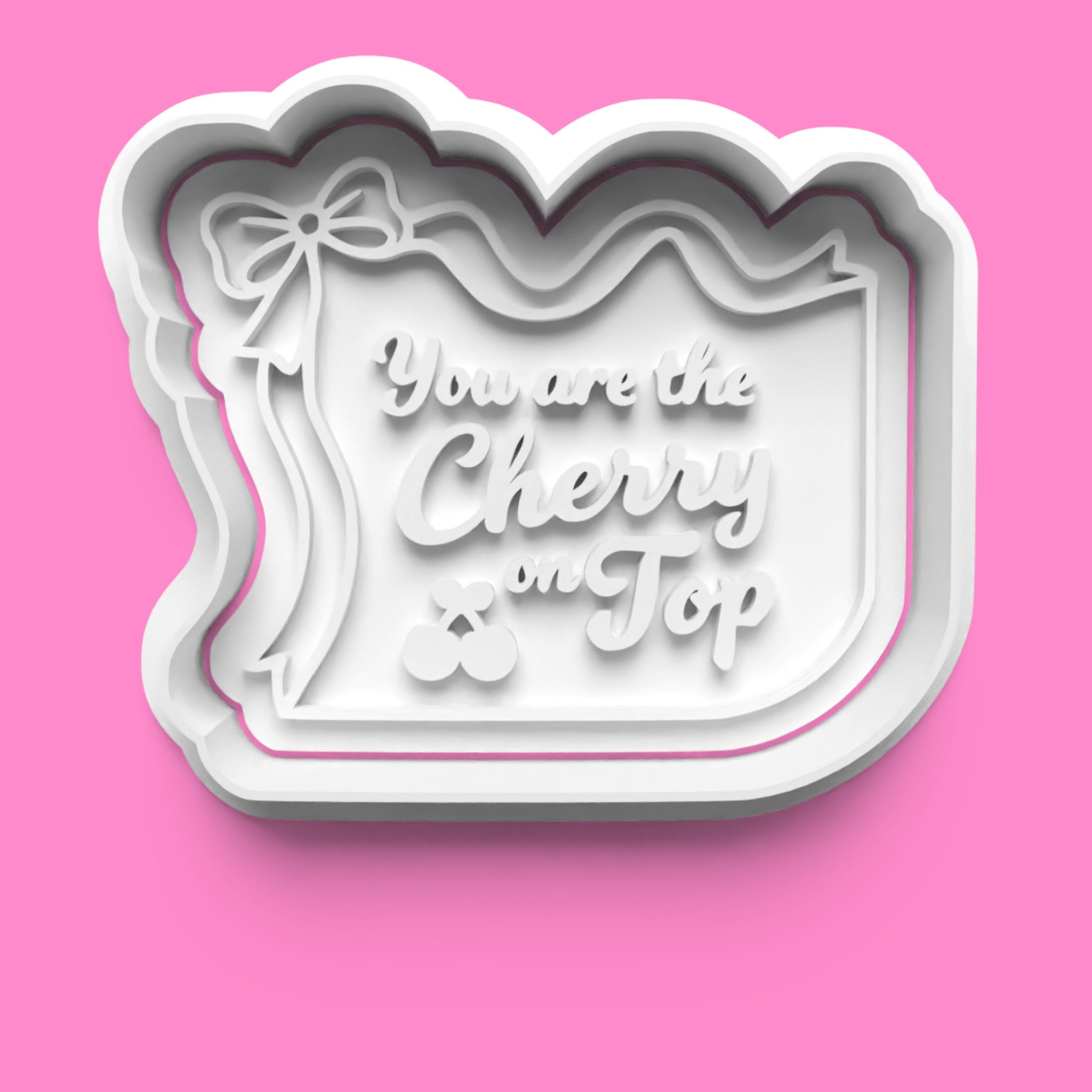 Cherry Pun Cookie Cutter Set - "Cherry on Top" & "Cherry Much" Bow Collection