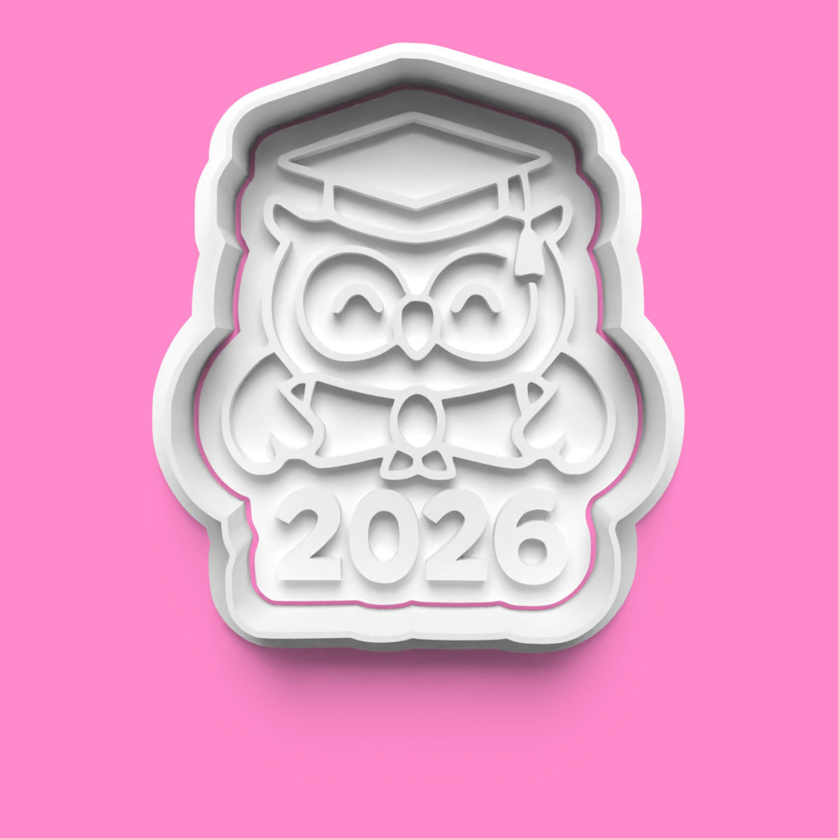 Class of 2026 Graduation Cookie Cutter Set - Owl, Bear, and Cap 4-Piece Bundle