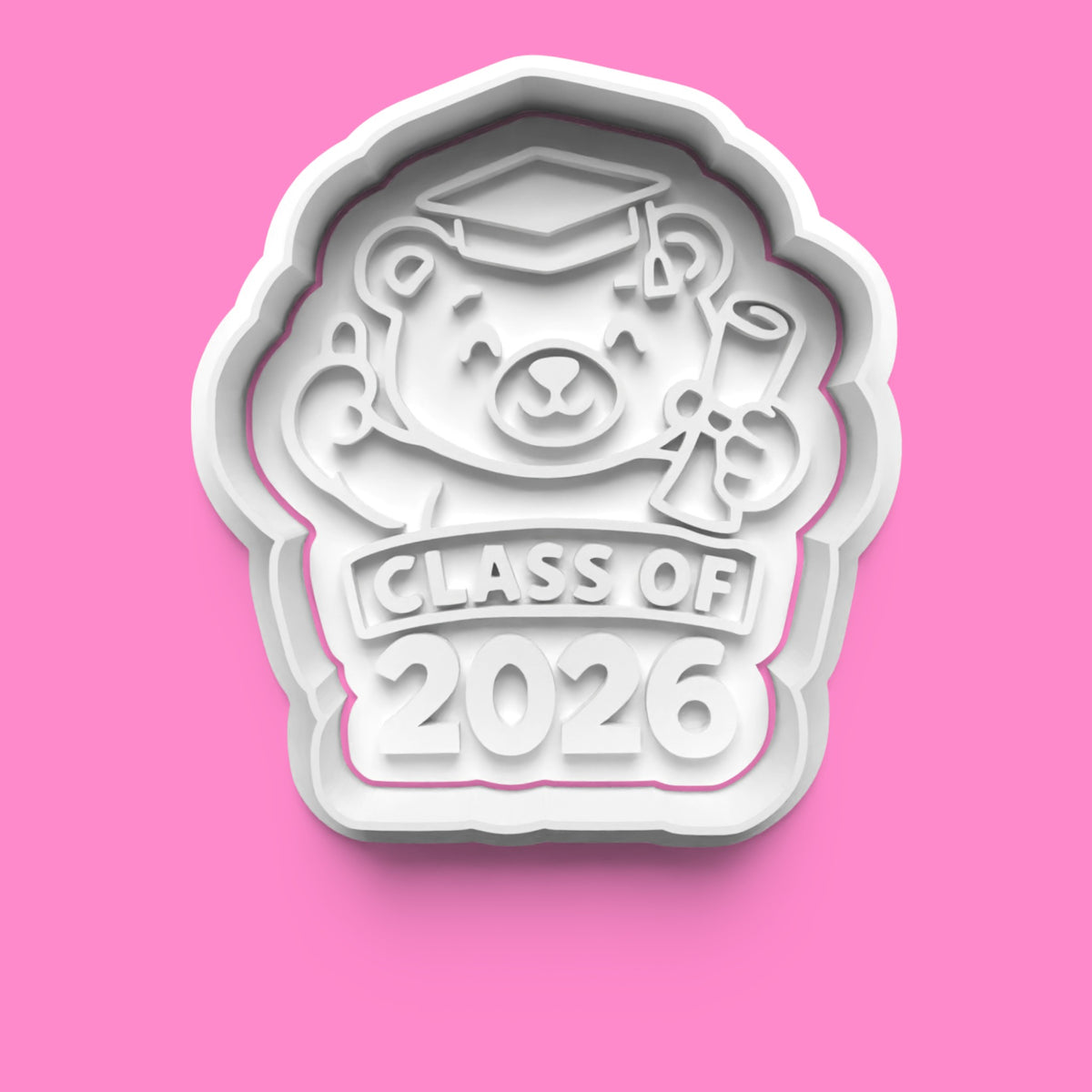 Class of 2026 Graduation Cookie Cutter Set - Owl, Bear, and Cap 4-Piece Bundle