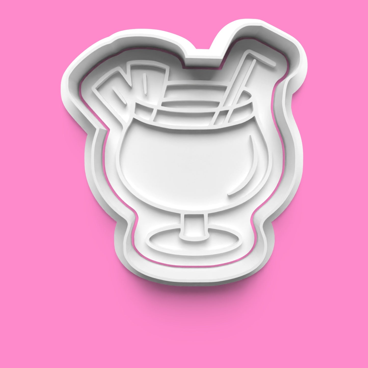 Cocktail & Mocktail Cookie Cutter Set - Martini, Margarita, and Tropical Drink 4-Piece Bundle