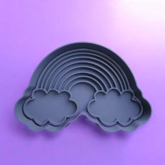 Cloud Rainbow various designs Cookie Cutter and Embosser Stamp