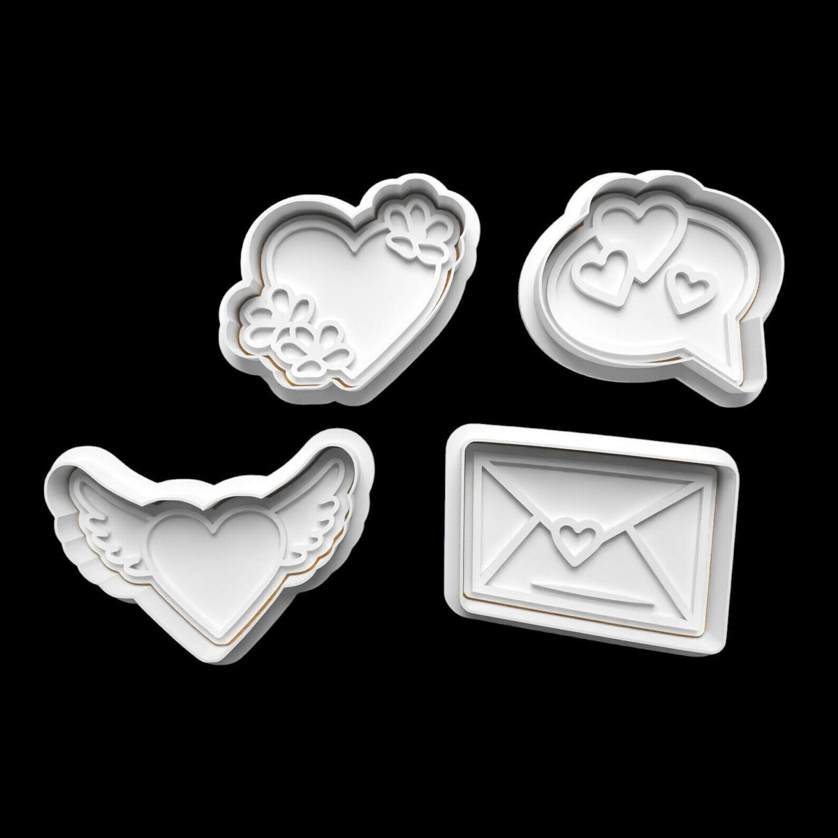 Valentines Day Tell them You Love Them with this complete Cookie Cutter and Emb
